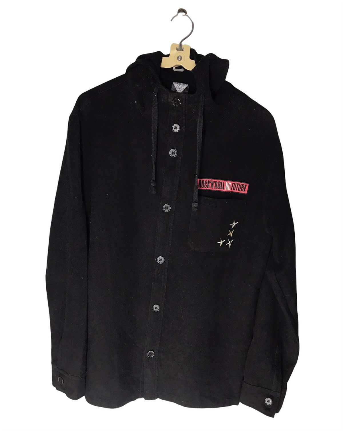 Band Tees × Japanese Brand Rock N roll by studio 696 button up with hoodie Size US L / EU 52-54 / 3 - 1 Thumbnail