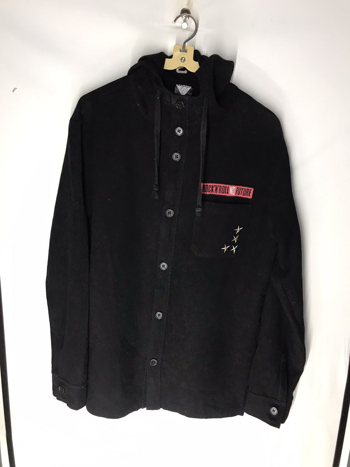 Band Tees × Japanese Brand Rock N roll by studio 696 button up with hoodie Size US L / EU 52-54 / 3 - 7 Thumbnail