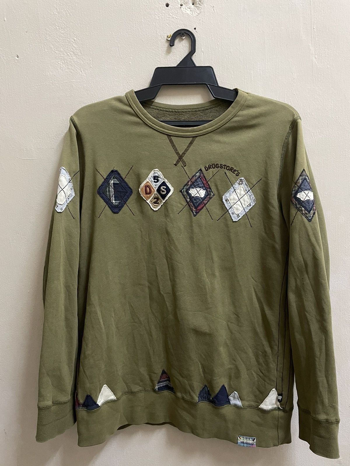 Japanese Brand Drug Store’s Patchwork Sweatshirt Size US S / EU 44-46 / 1 - 1 Thumbnail