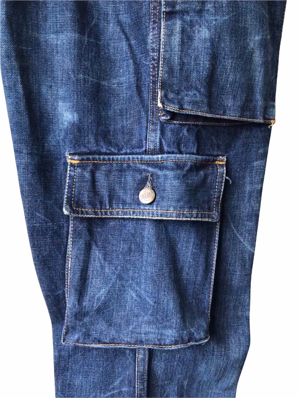 Vintage WELDGIN Blue Cargo Denim Jeans Size US 30 / EU 46 - 5 Thumbnail