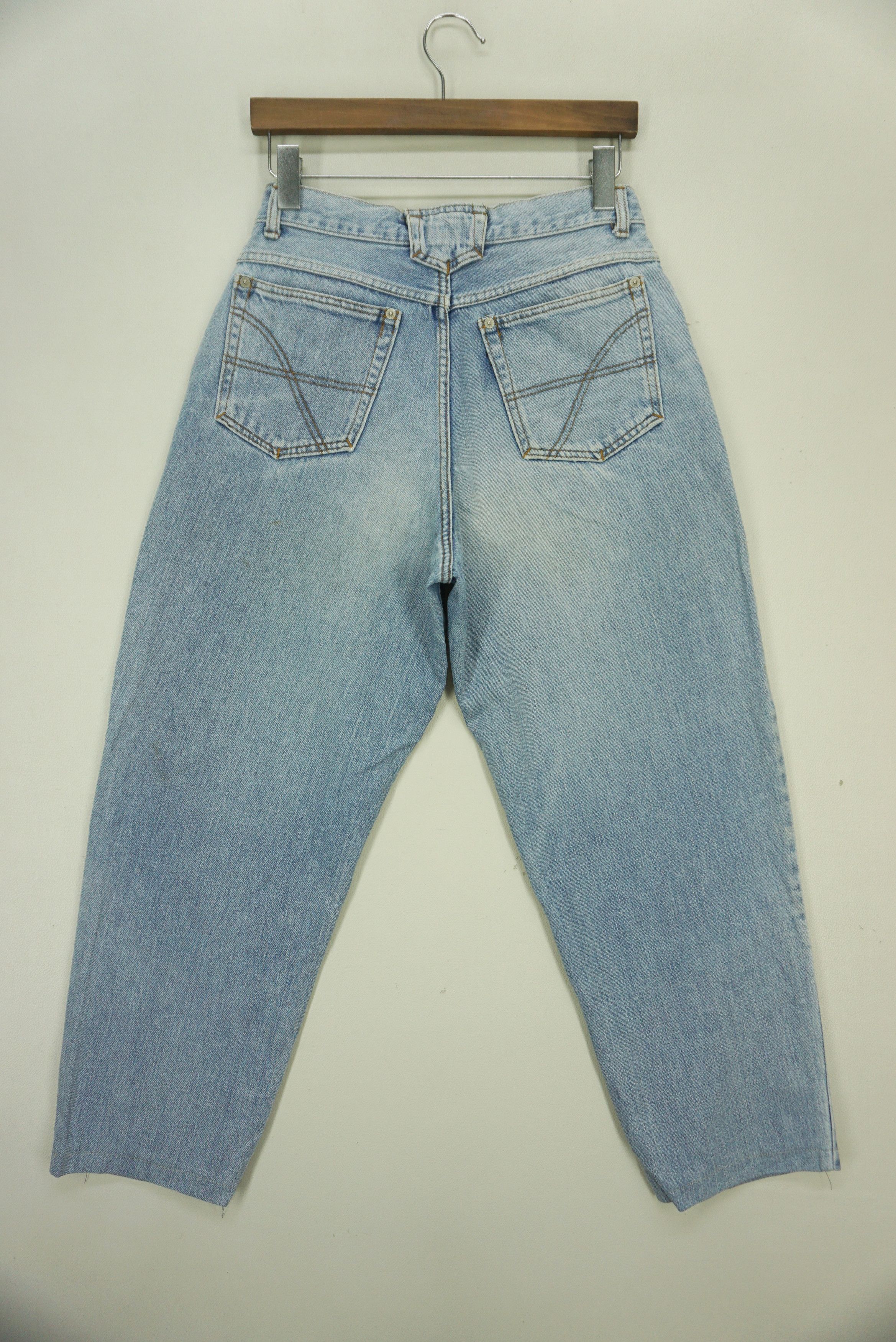 image of Yoshiyuki Konishi Relaxed Loose Jeans Ficce Faded Blue Pants Japan Made, Men's (Size 29)