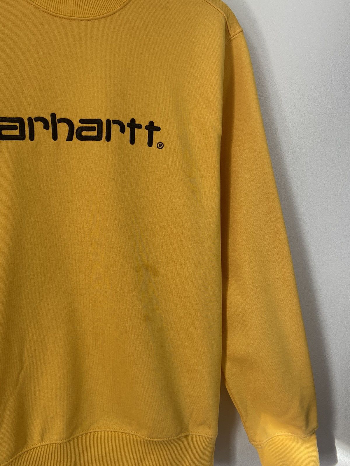 Carhartt Carhartt yellow sweatshirt big logo Size US S / EU 44-46 / 1 - 4 Thumbnail