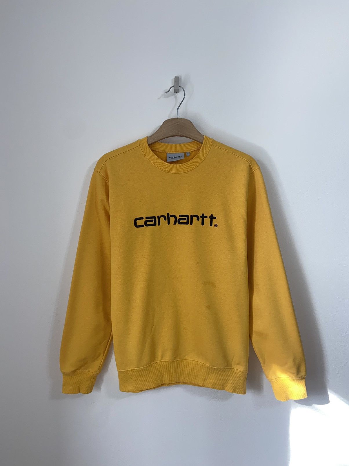 Carhartt Carhartt yellow sweatshirt big logo Size US S / EU 44-46 / 1 - 1 Thumbnail