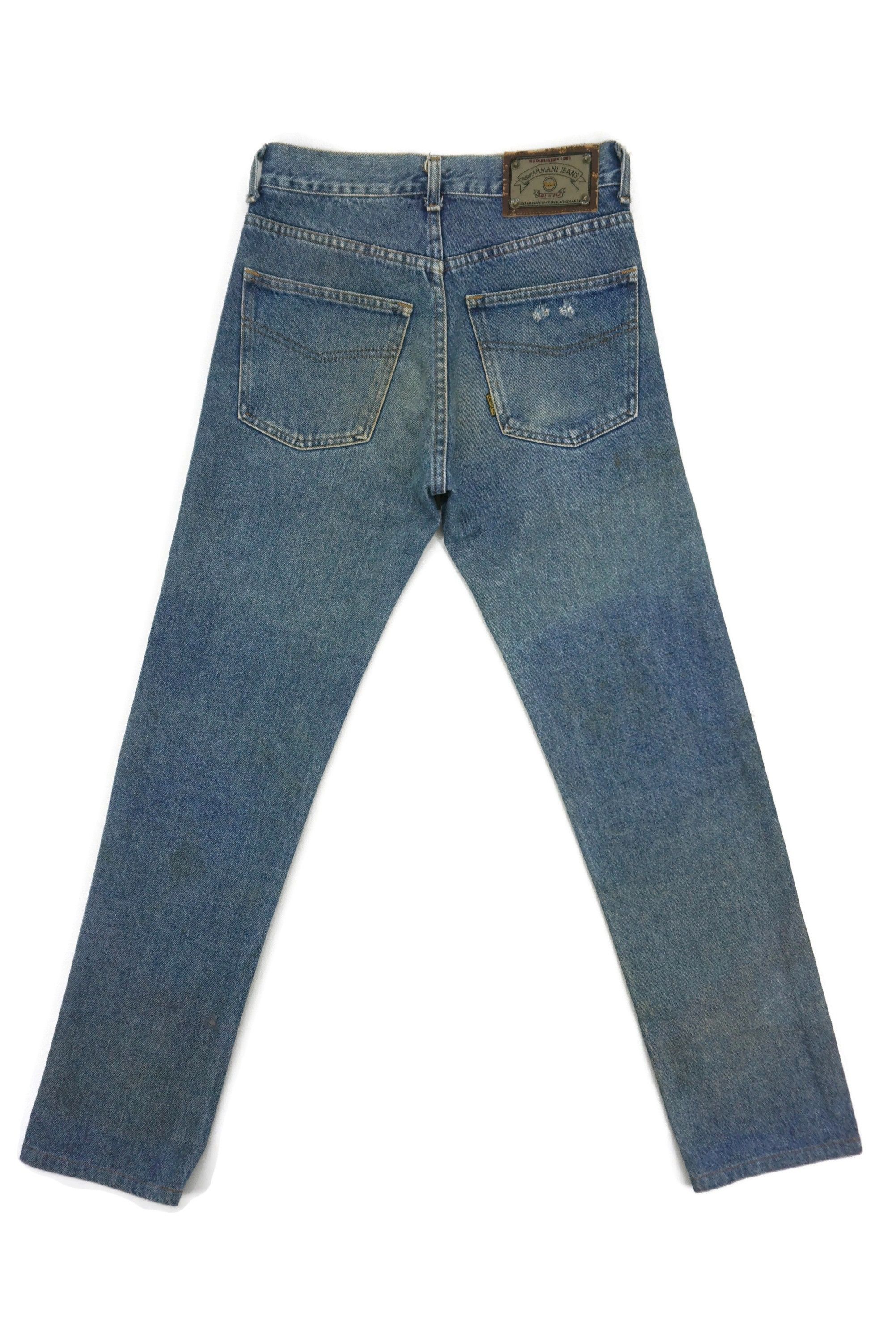 image of Giorgio Armani High Rise Jeans High Waisted Pants Made In Italy in Blue, Women's (Size 29)
