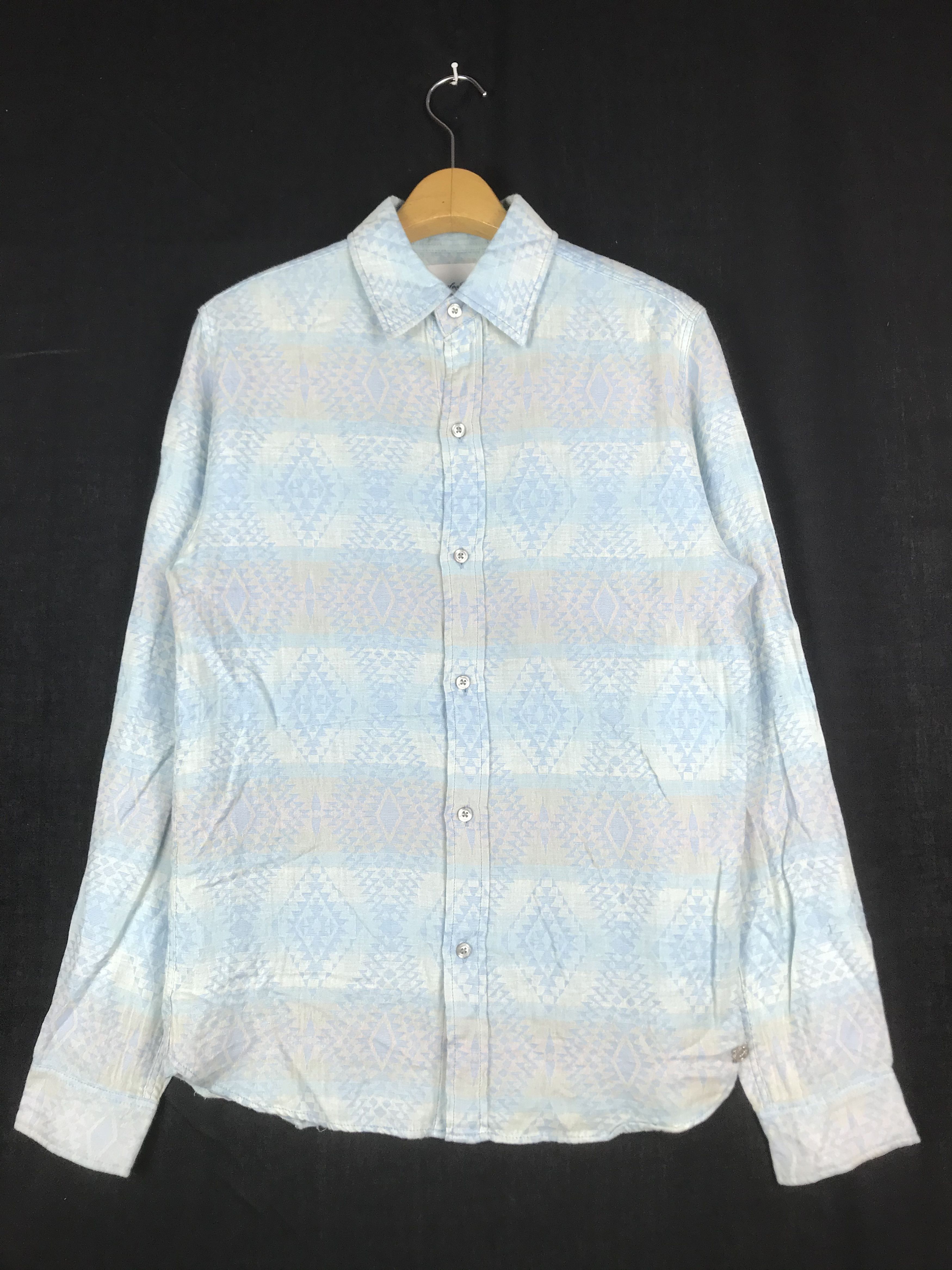 Japanese Brand SEA GREEN INDIANS EMBRIODERY STYLE SHIRT Size US M / EU 48-50 / 2 - 1 Thumbnail