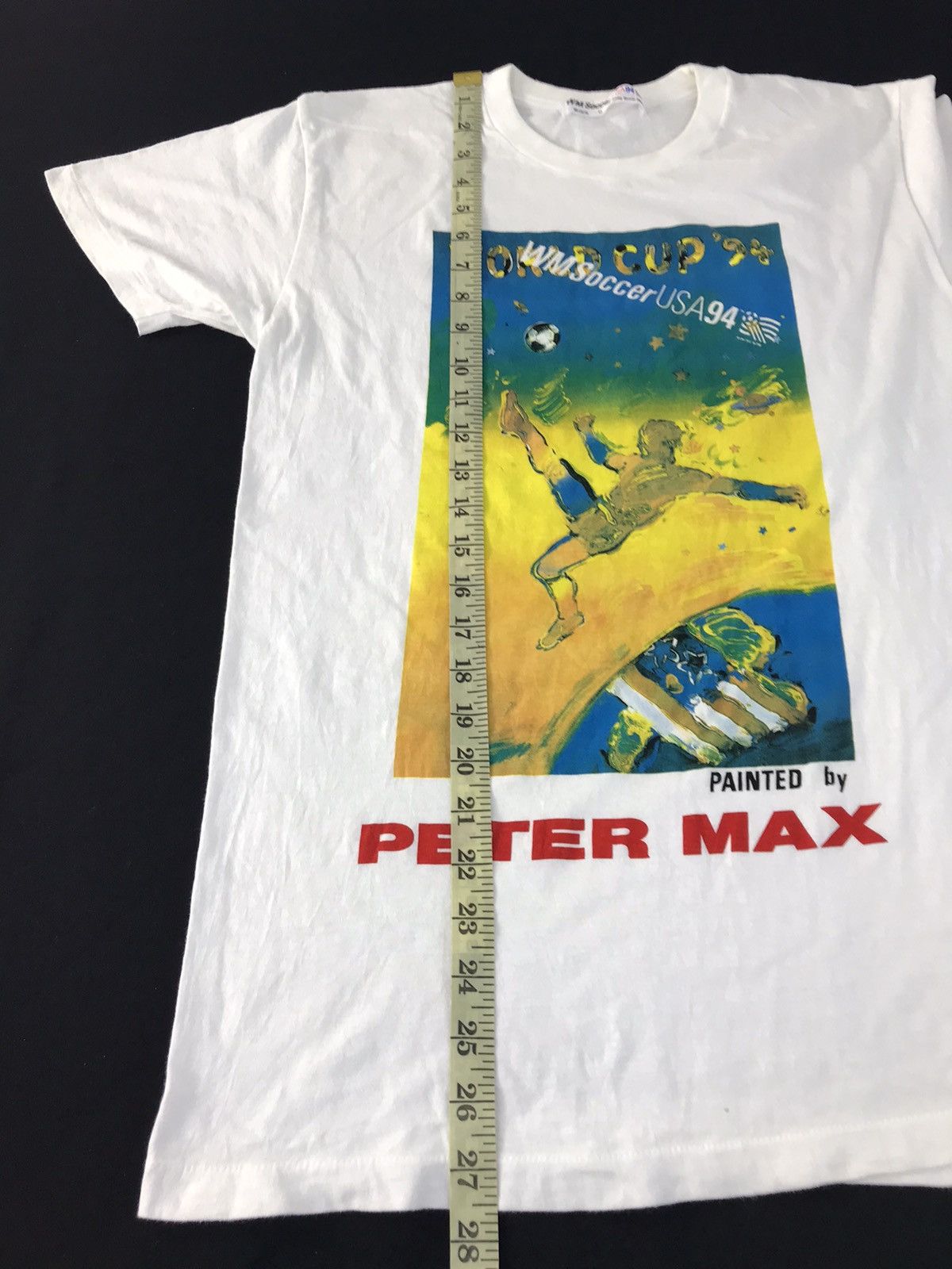 USA Olympics × Vintage 90s World Cup USA 94’s Scissors Kick Paint By Peter Max Tee Size US S / EU 44-46 / 1 - 8 Thumbnail