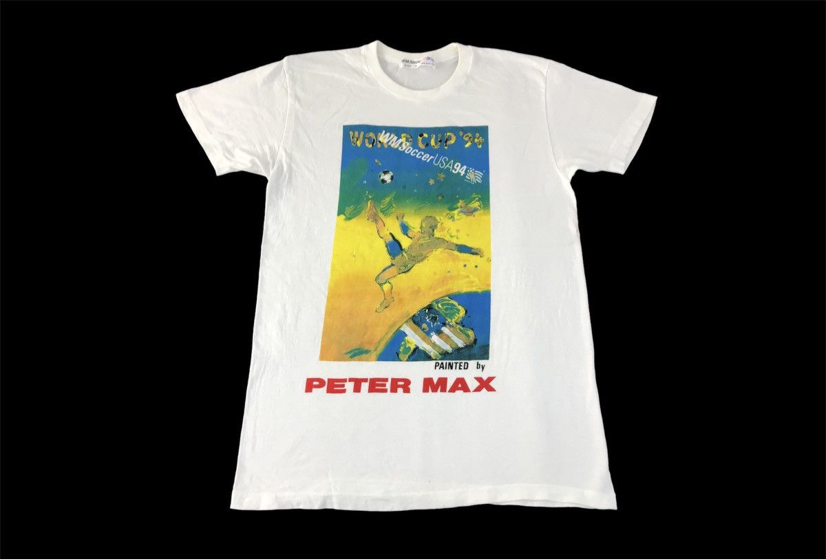USA Olympics × Vintage 90s World Cup USA 94’s Scissors Kick Paint By Peter Max Tee Size US S / EU 44-46 / 1 - 1 Thumbnail