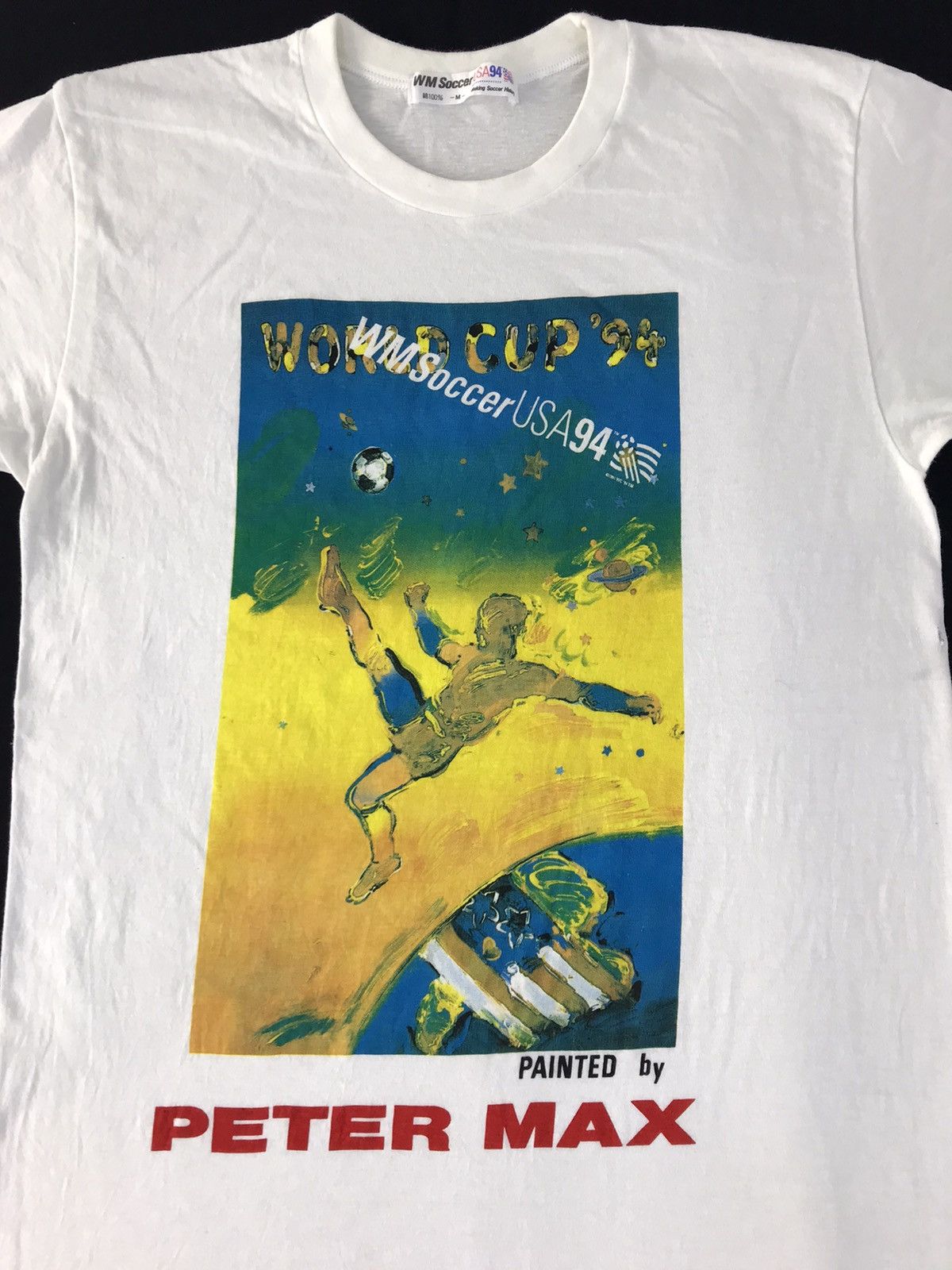 USA Olympics × Vintage 90s World Cup USA 94’s Scissors Kick Paint By Peter Max Tee Size US S / EU 44-46 / 1 - 3 Thumbnail