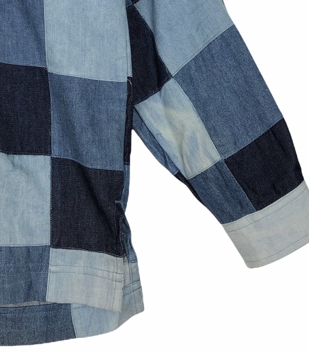 Japanese Brand Japan Brand A.T.LTD Patchwork Jeans Button Ups Like Kapital Size US L / EU 52-54 / 3 - 6 Thumbnail
