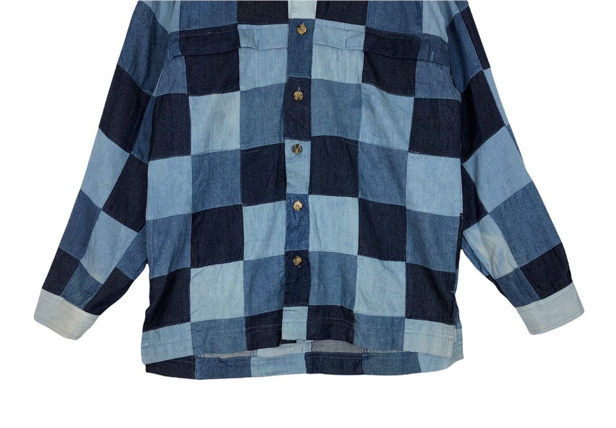 Japanese Brand Japan Brand A.T.LTD Patchwork Jeans Button Ups Like Kapital Size US L / EU 52-54 / 3 - 4 Thumbnail