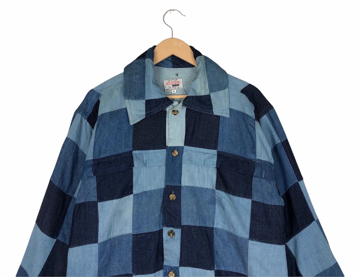 Japanese Brand Japan Brand A.T.LTD Patchwork Jeans Button Ups Like Kapital Size US L / EU 52-54 / 3 - 3 Thumbnail