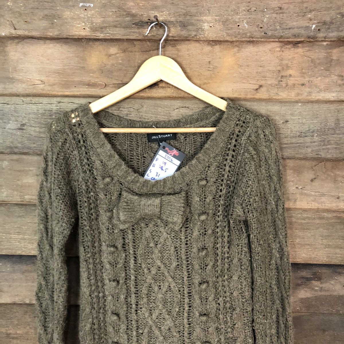 Aran Isles Knitwear × Jil Stuart Jil Stuart Grey cable aran isle Knitwear sweatshirt #5016 Size M / US 6-8 / IT 42-44 - 2 Thumbnail