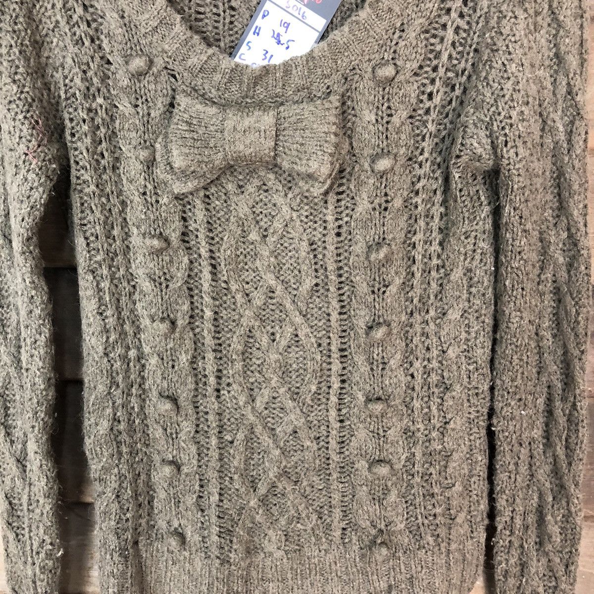 Aran Isles Knitwear × Jil Stuart Jil Stuart Grey cable aran isle Knitwear sweatshirt #5016 Size M / US 6-8 / IT 42-44 - 6 Thumbnail
