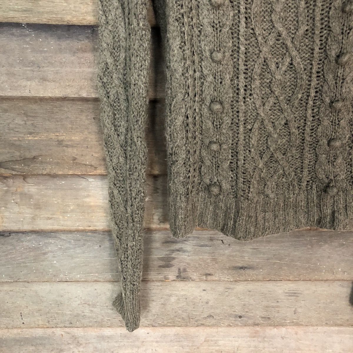 Aran Isles Knitwear × Jil Stuart Jil Stuart Grey cable aran isle Knitwear sweatshirt #5016 Size M / US 6-8 / IT 42-44 - 4 Thumbnail