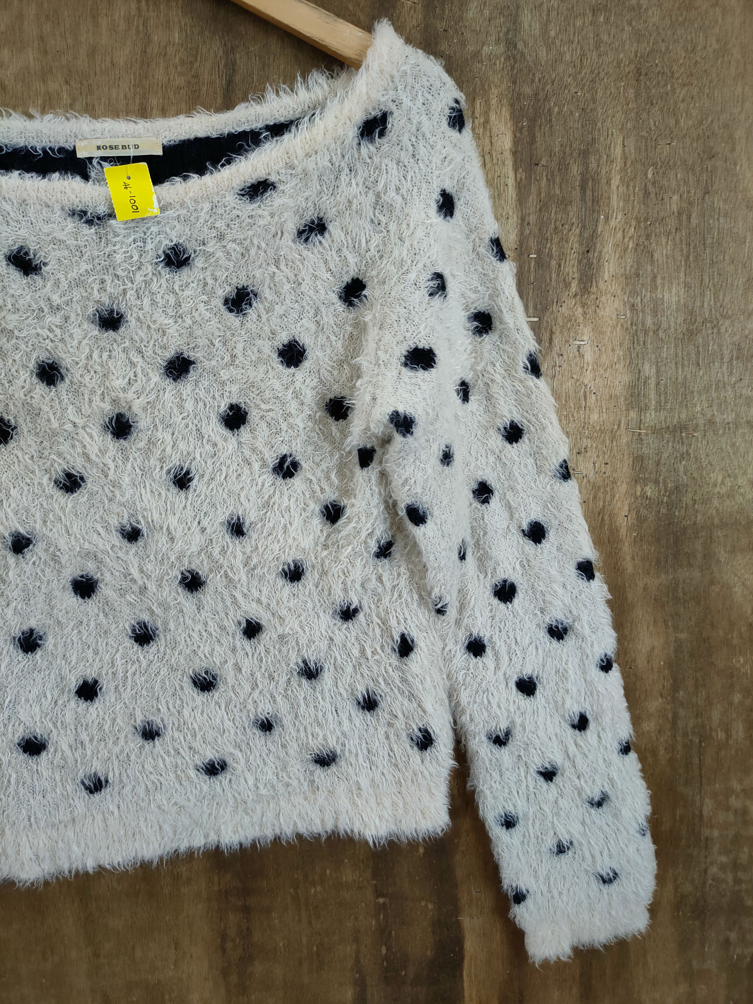Vintage D Rose Bud mohair fur shag shaggy knitwear #46-1001 Size XS / US 0-2 / IT 36-38 - 3 Thumbnail