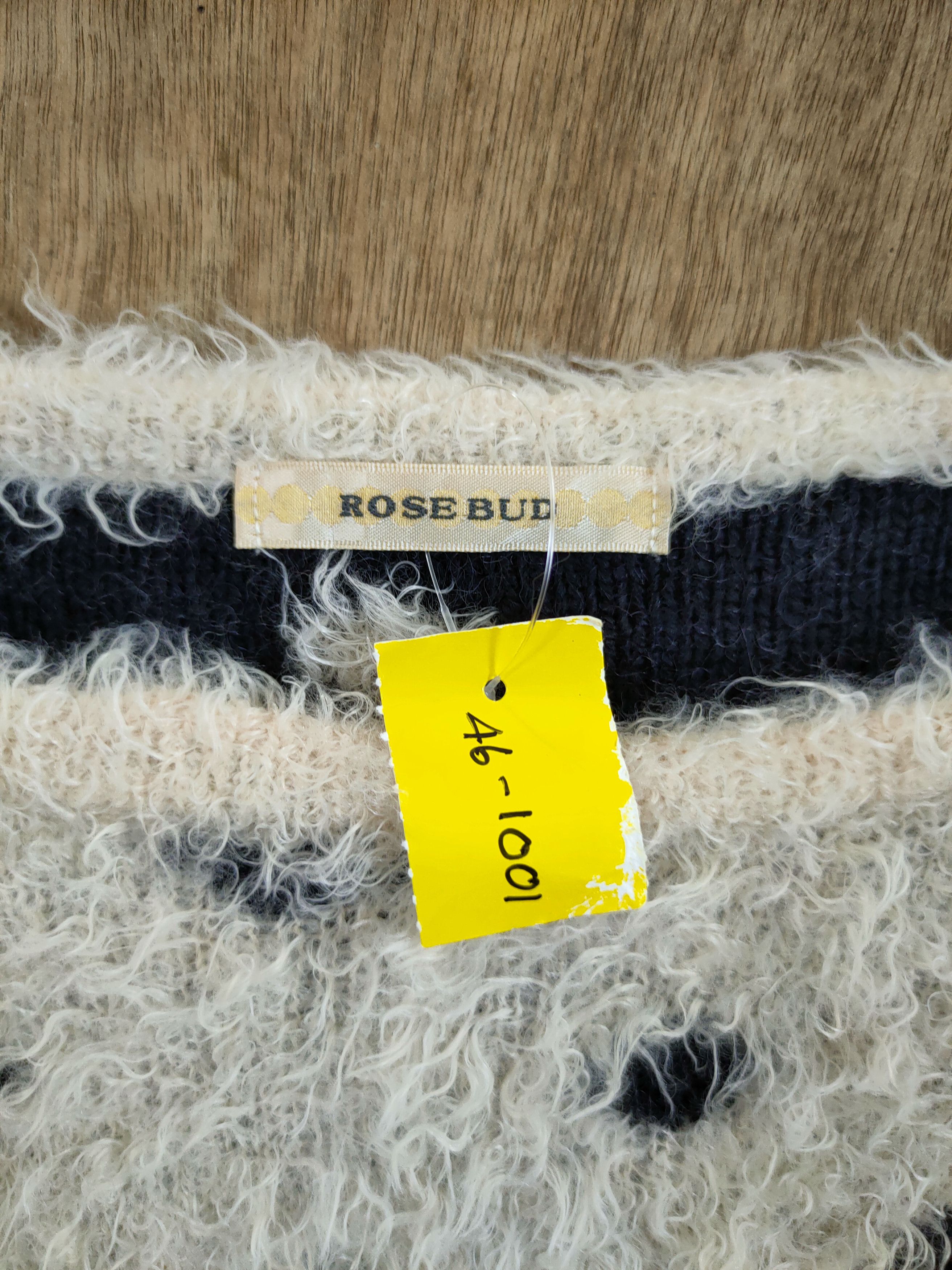 Vintage D Rose Bud mohair fur shag shaggy knitwear #46-1001 Size XS / US 0-2 / IT 36-38 - 4 Thumbnail