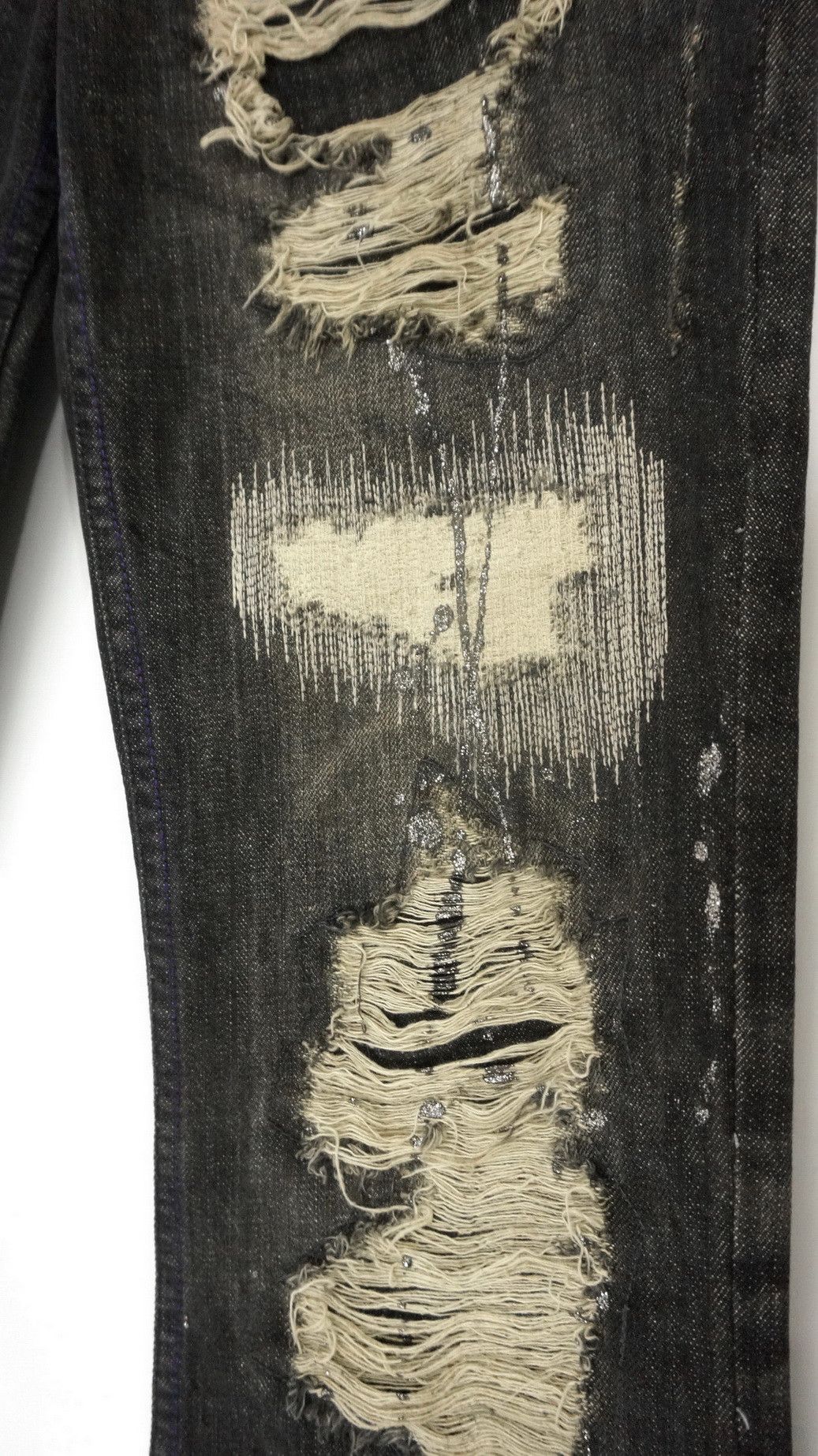 Japanese Brand SickVtg🔥 Flare 🔥 MIDAS Worn Distressed Lowrise Jeans Size US 30 / EU 46 - 9 Thumbnail