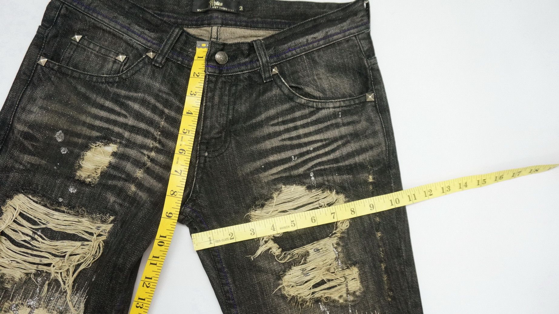 Japanese Brand SickVtg🔥 Flare 🔥 MIDAS Worn Distressed Lowrise Jeans Size US 30 / EU 46 - 13 Thumbnail
