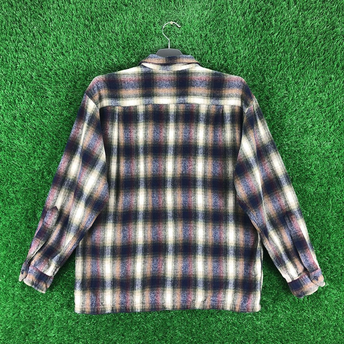 Pendleton Vintage 80's Pendleton Flannel Wool Shadow Plaid Flap Pocket Size US M / EU 48-50 / 2 - 4 Thumbnail