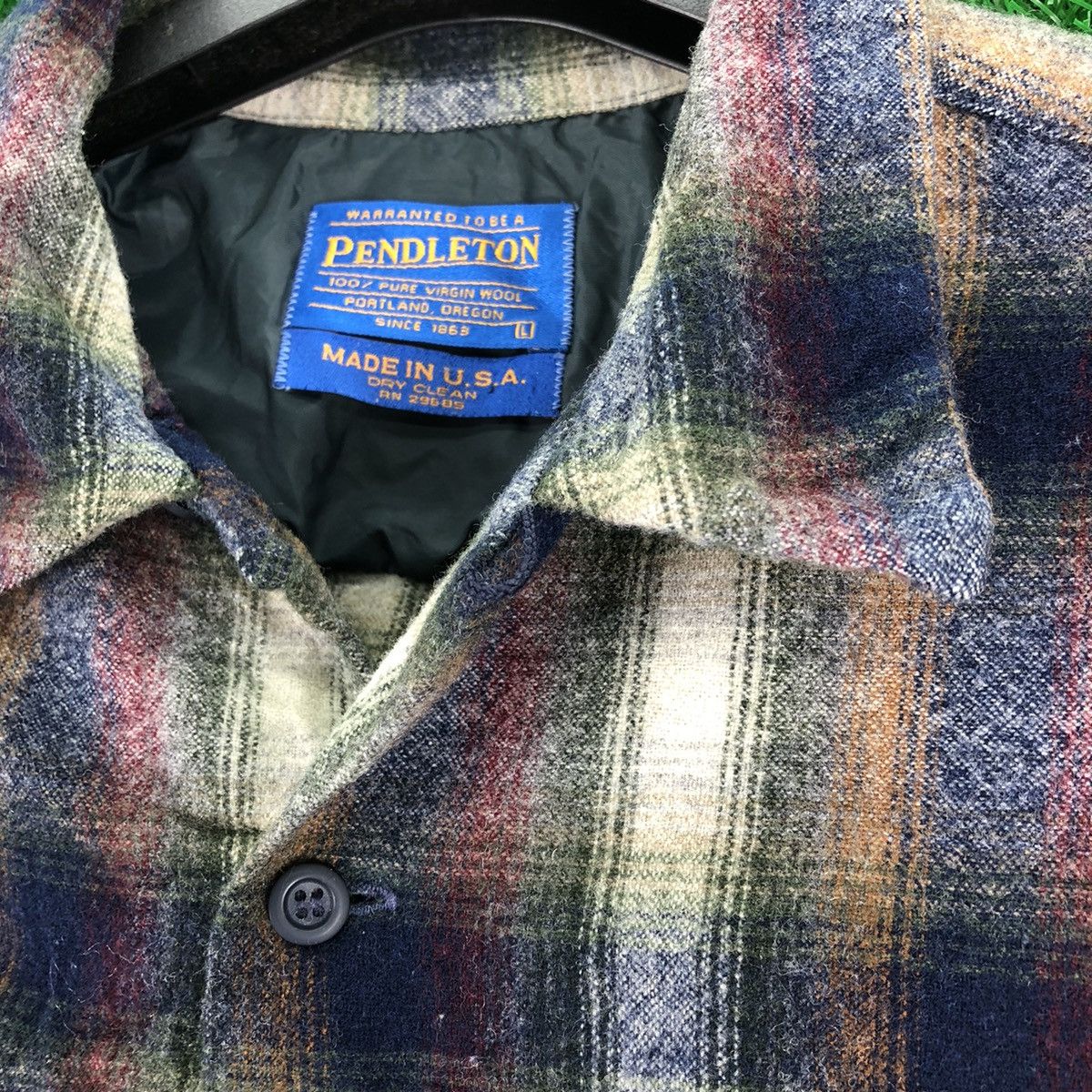 Pendleton Vintage 80's Pendleton Flannel Wool Shadow Plaid Flap Pocket Size US M / EU 48-50 / 2 - 8 Thumbnail