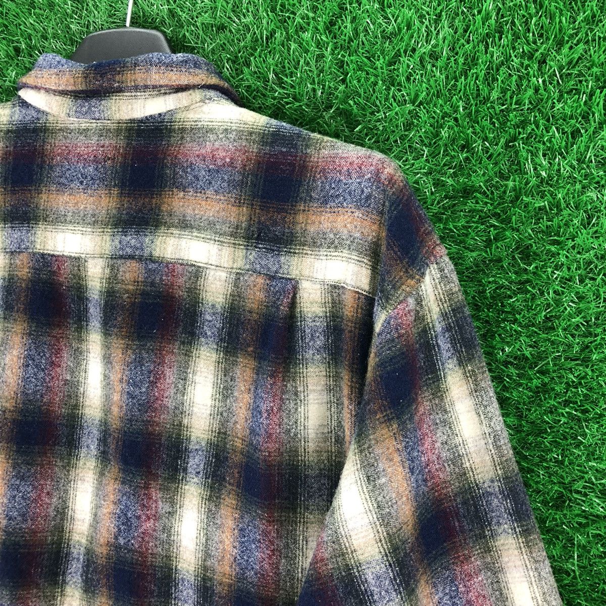 Pendleton Vintage 80's Pendleton Flannel Wool Shadow Plaid Flap Pocket Size US M / EU 48-50 / 2 - 5 Thumbnail