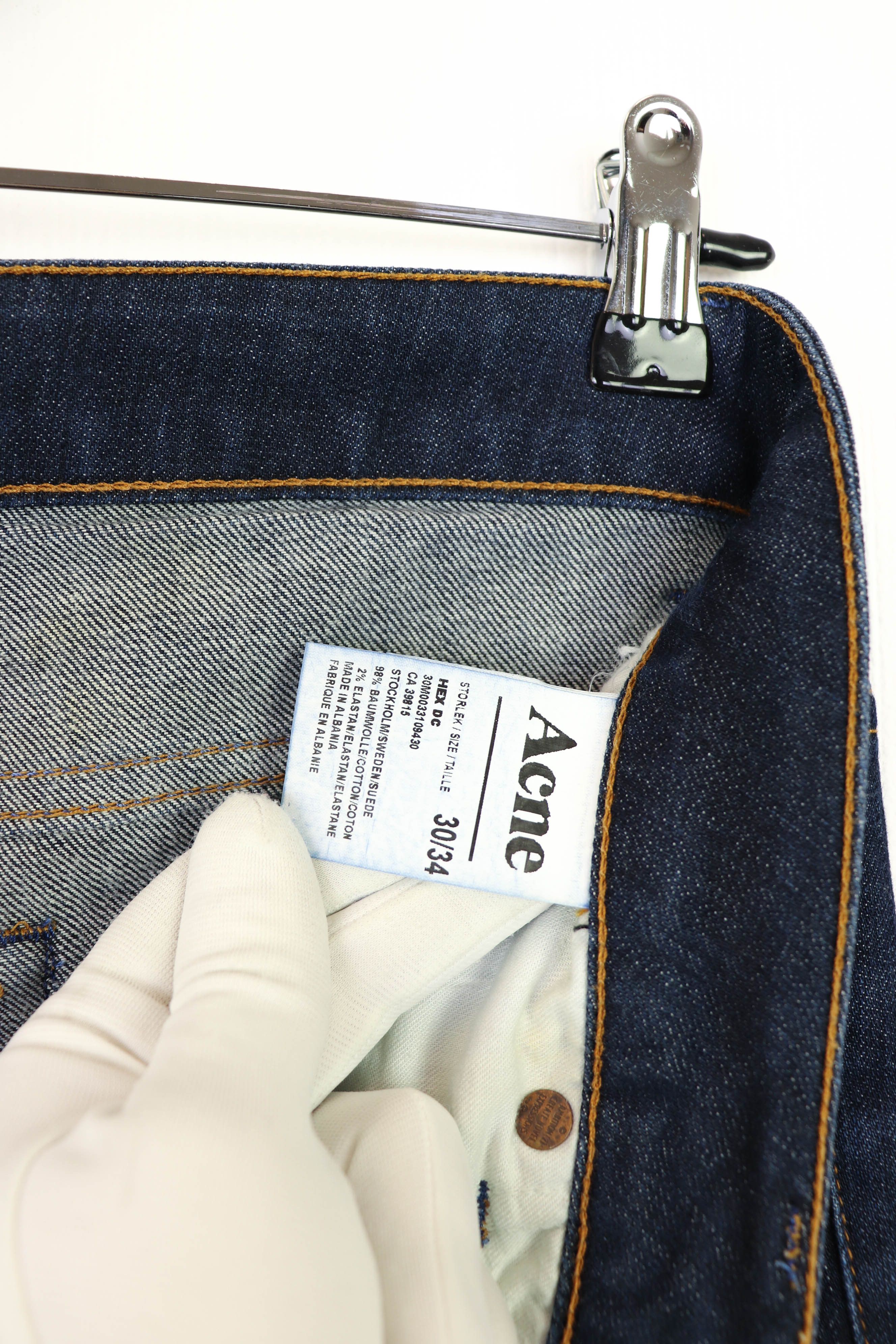 Acne Studios Acne Hex DC Made in Albania Navy Denim Jeans Size US 30 / EU 46 - 6 Thumbnail