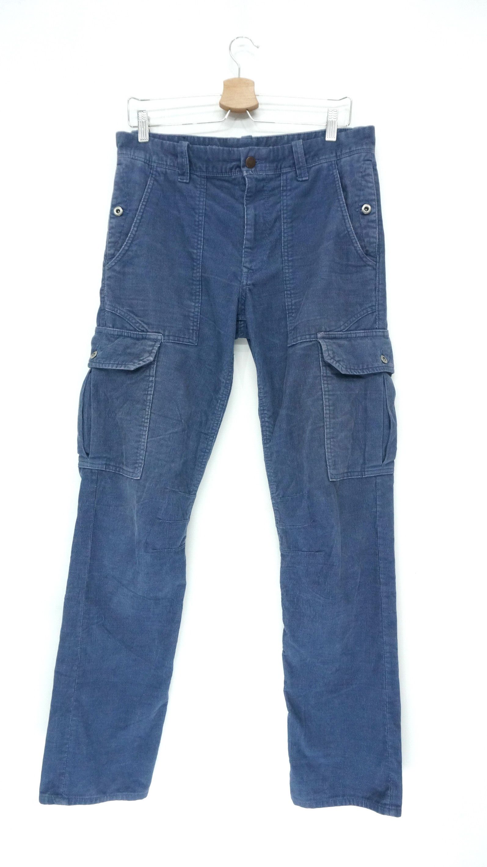 Gap Vintage GAP Slim Fatigue Cargo Corduroy Worn Pants Size US 32 / EU 48 - 1 Thumbnail