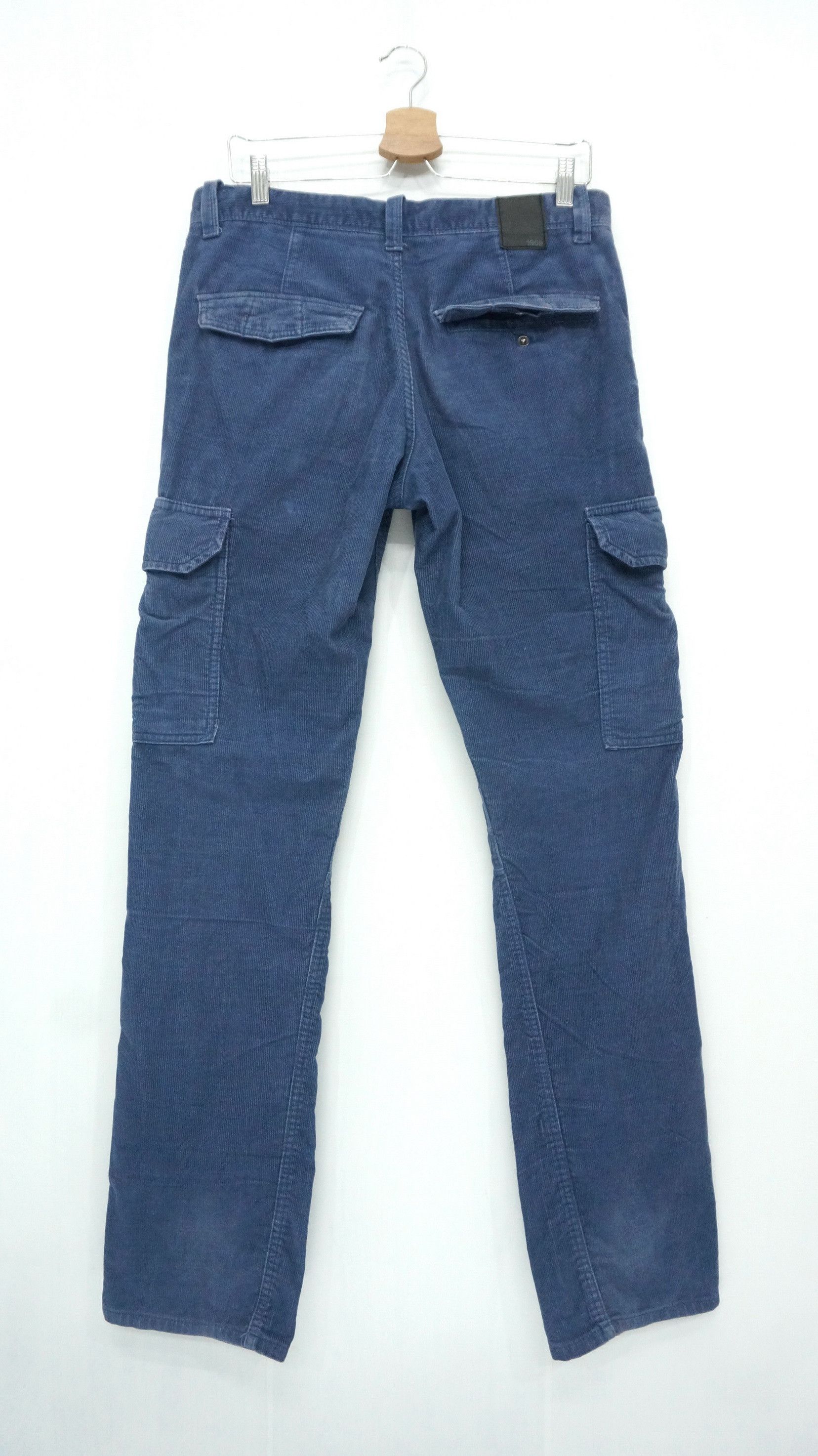 Gap Vintage GAP Slim Fatigue Cargo Corduroy Worn Pants Size US 32 / EU 48 - 2 Thumbnail