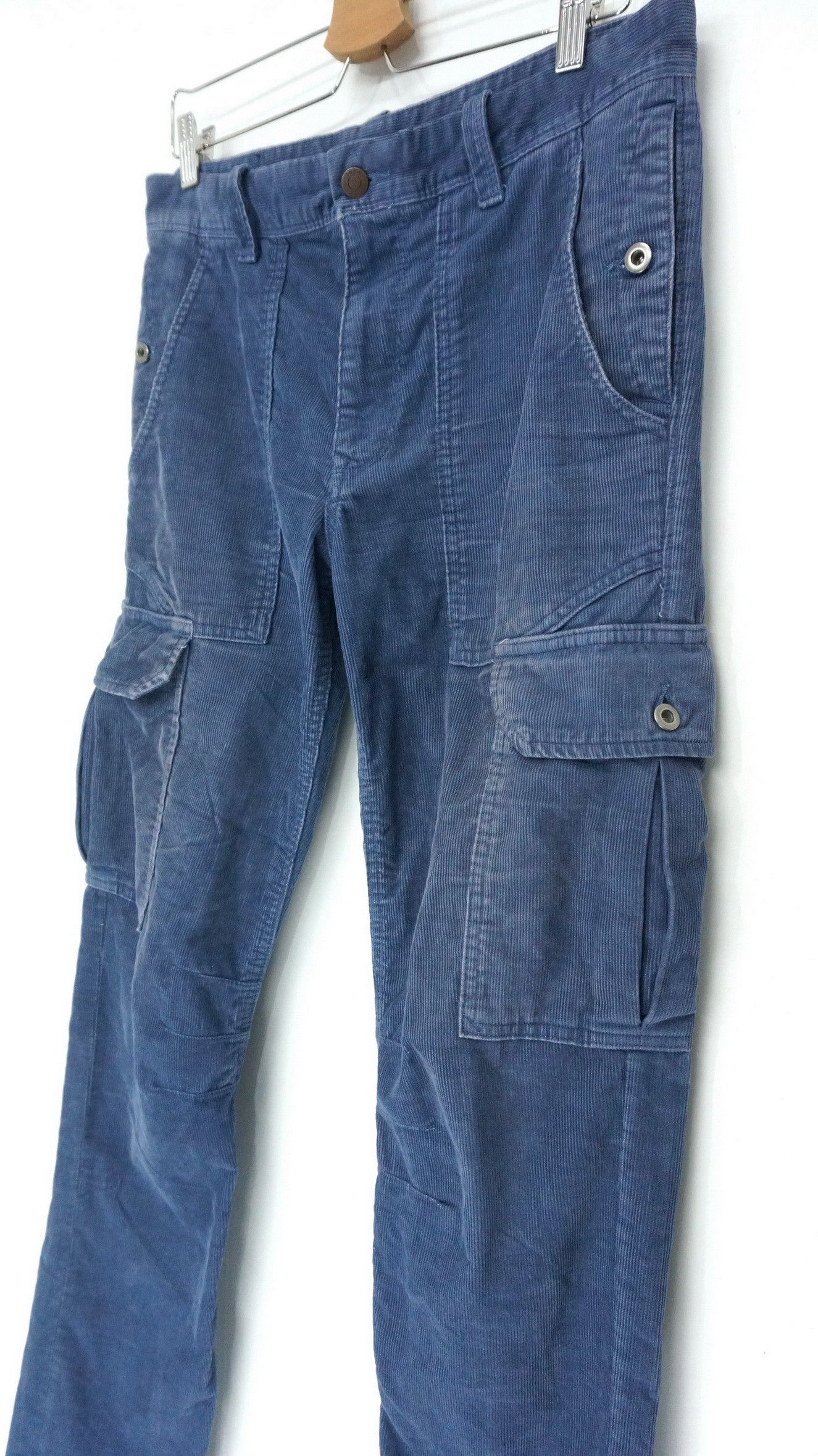Gap Vintage GAP Slim Fatigue Cargo Corduroy Worn Pants Size US 32 / EU 48 - 3 Thumbnail