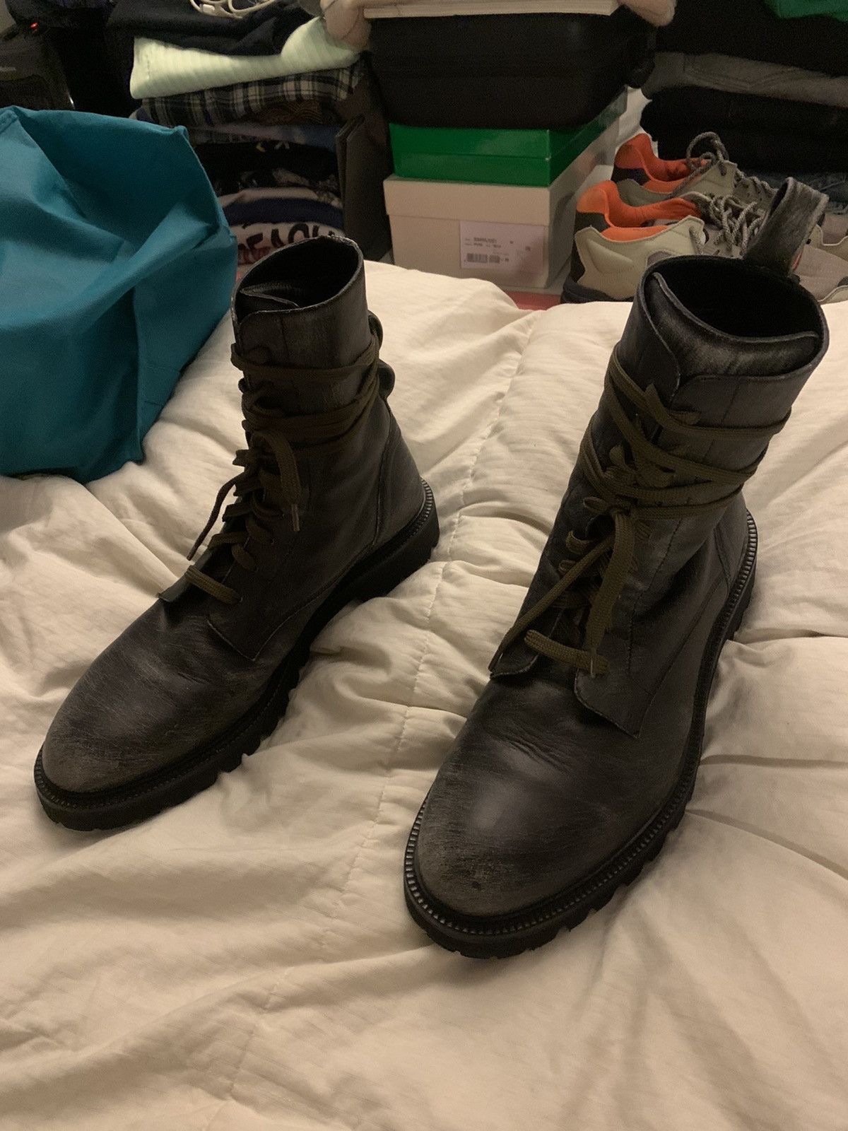 Amiri AMIRI Army Green Wearlight Combat Boots Size US 11 / EU 44 - 1 Thumbnail