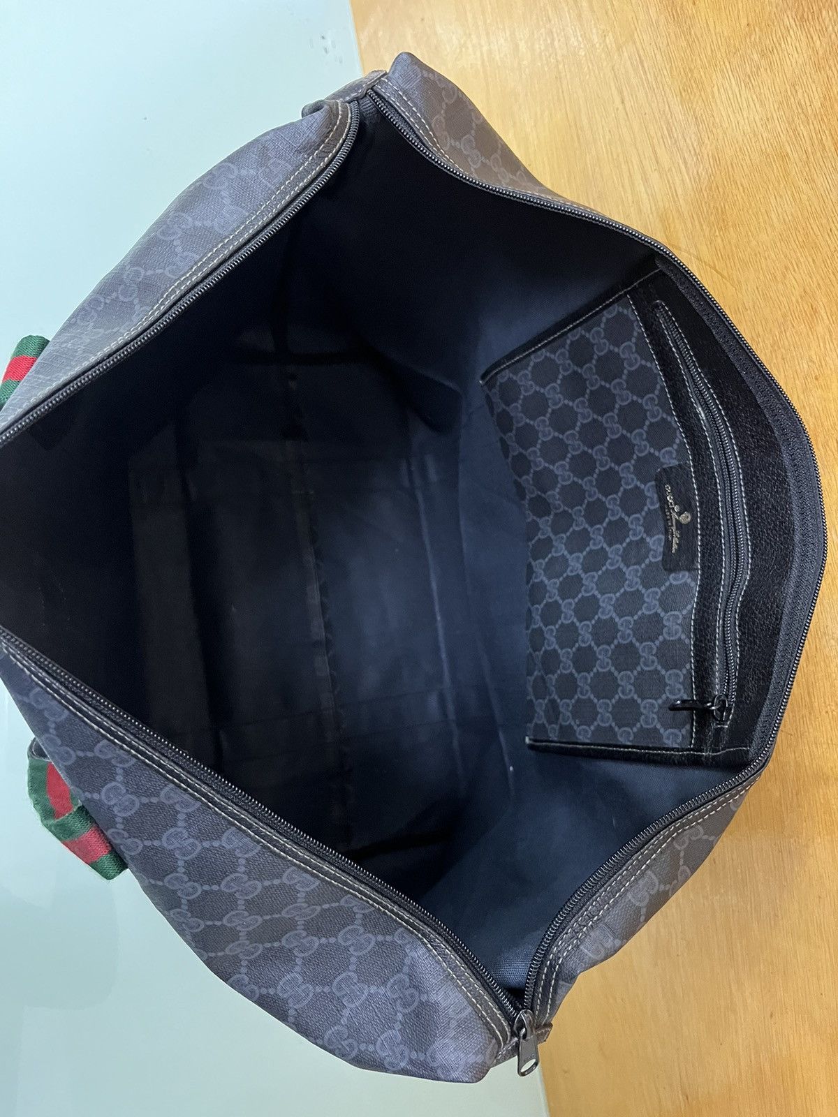 Gucci Authentic Gucci Sherry Monogram Web Travel Coated Canvas Size ONE SIZE - 17 Thumbnail