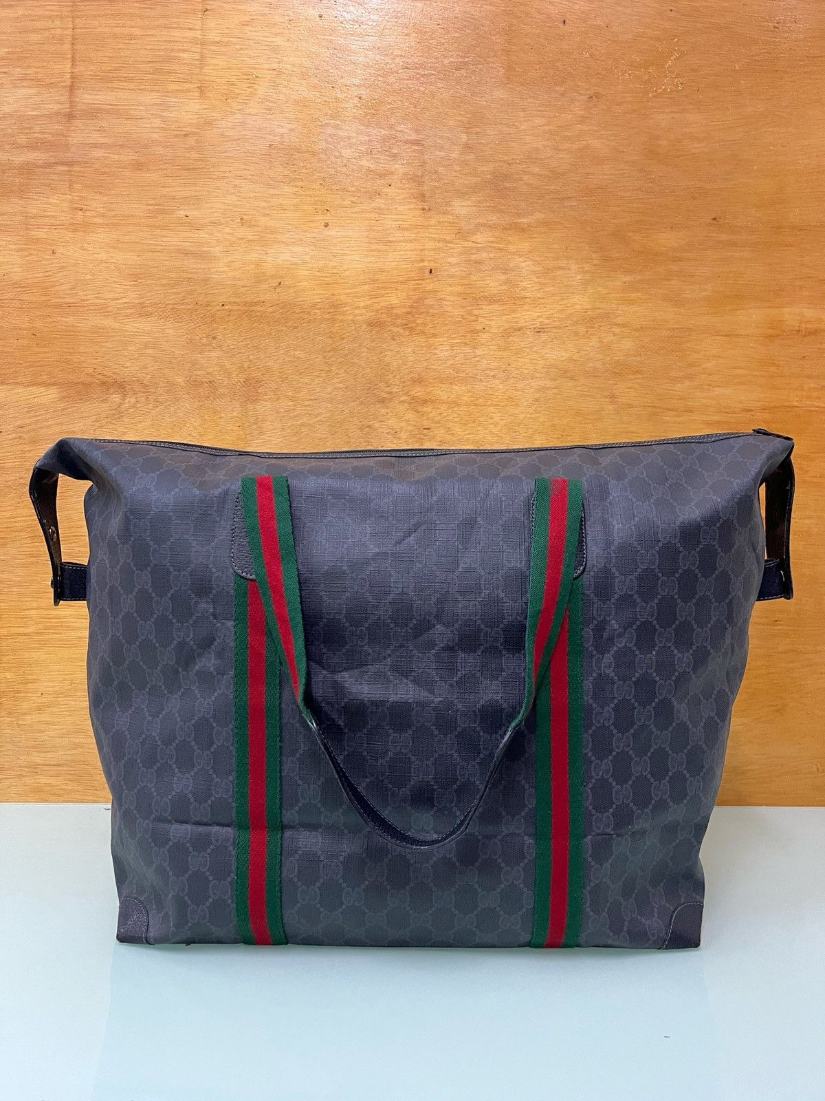 Gucci Authentic Gucci Sherry Monogram Web Travel Coated Canvas Size ONE SIZE - 2 Thumbnail