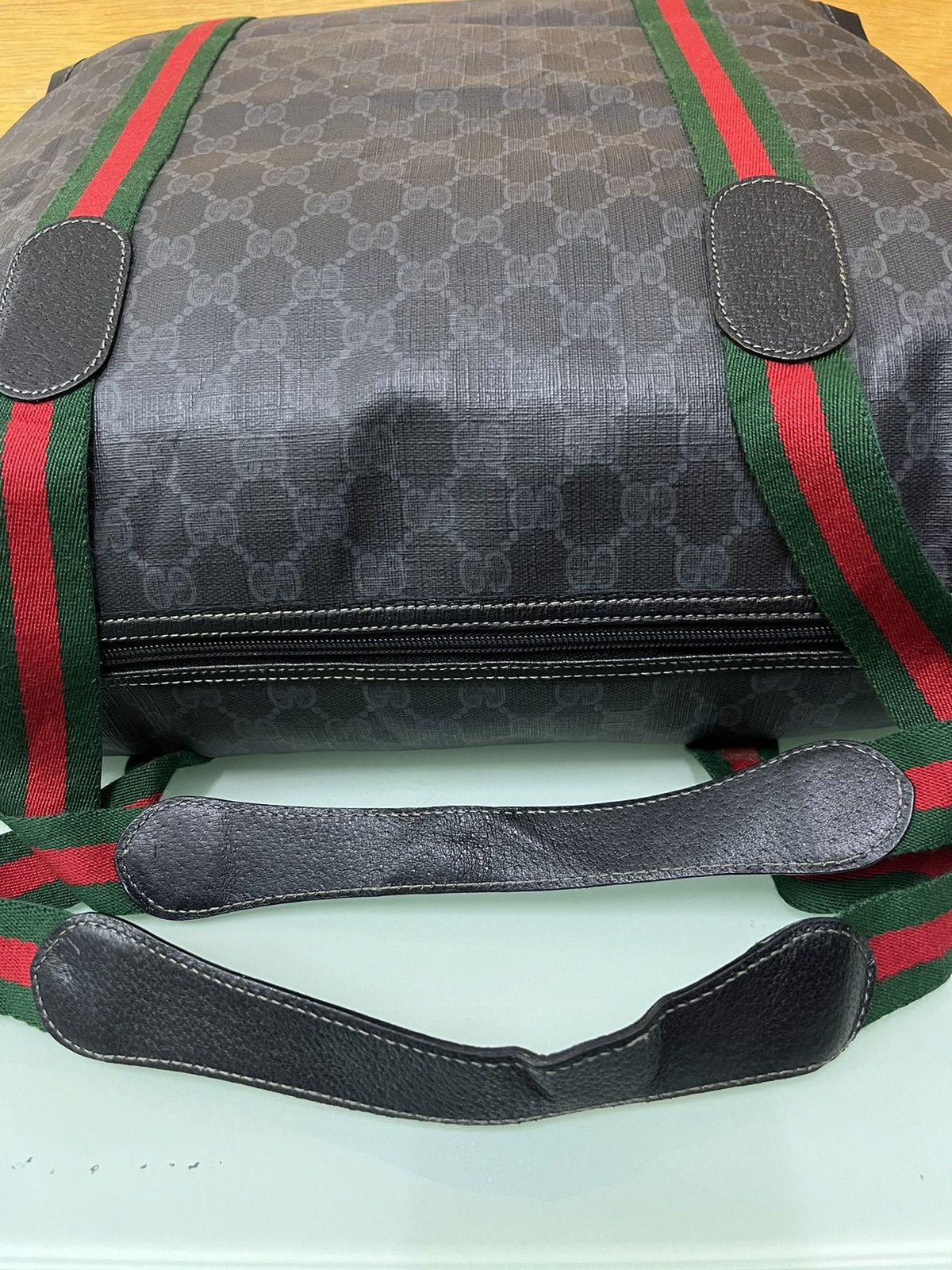 Gucci Authentic Gucci Sherry Monogram Web Travel Coated Canvas Size ONE SIZE - 16 Thumbnail