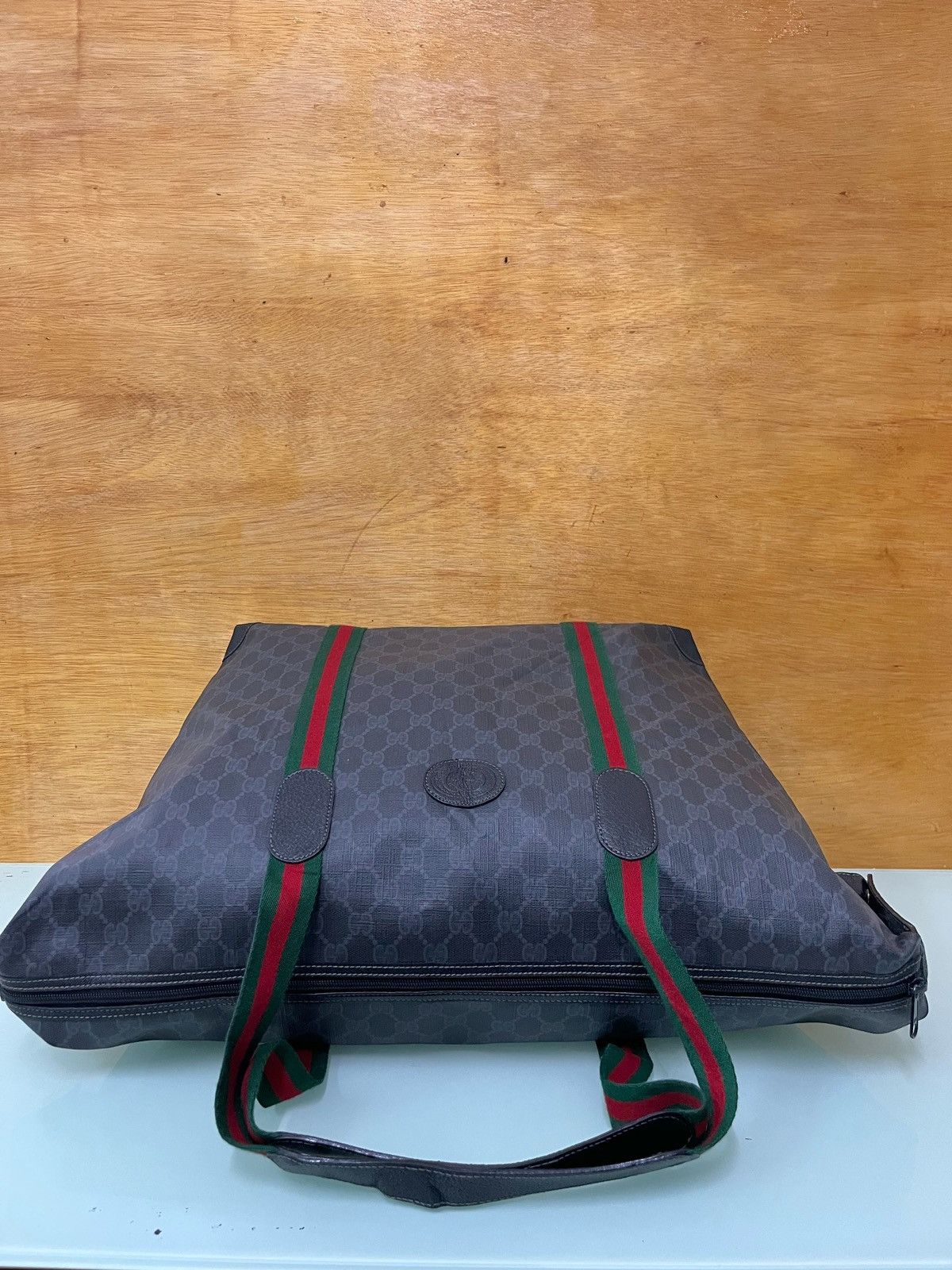Gucci Authentic Gucci Sherry Monogram Web Travel Coated Canvas Size ONE SIZE - 6 Thumbnail