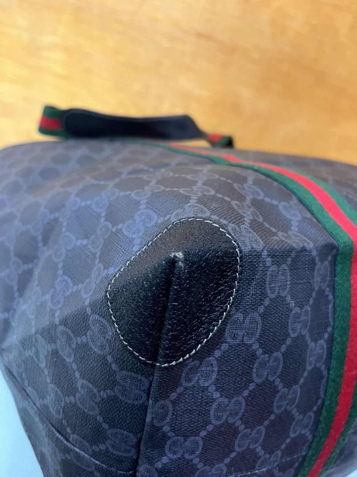 Gucci Authentic Gucci Sherry Monogram Web Travel Coated Canvas Size ONE SIZE - 13 Thumbnail