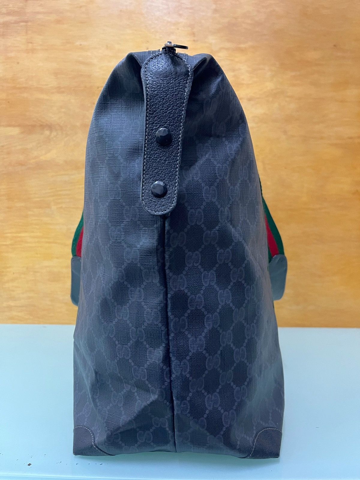 Gucci Authentic Gucci Sherry Monogram Web Travel Coated Canvas Size ONE SIZE - 4 Thumbnail