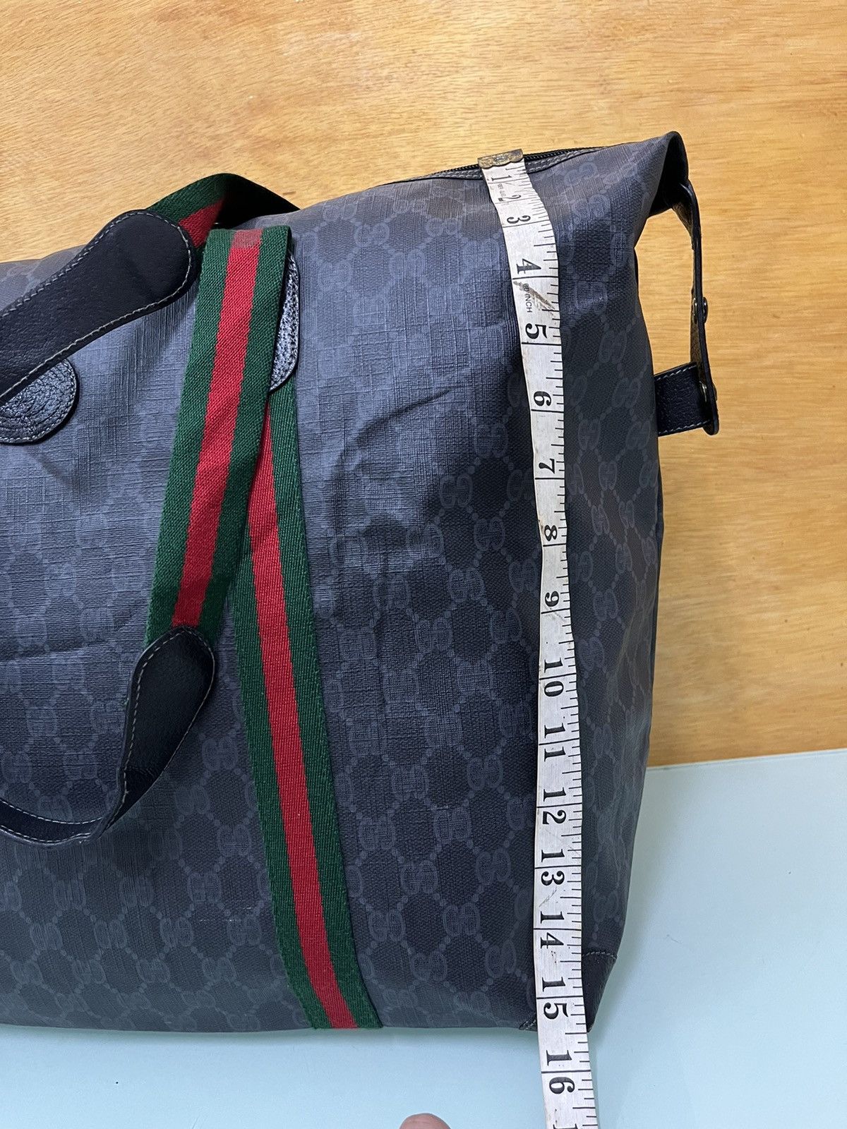Gucci Authentic Gucci Sherry Monogram Web Travel Coated Canvas Size ONE SIZE - 22 Thumbnail