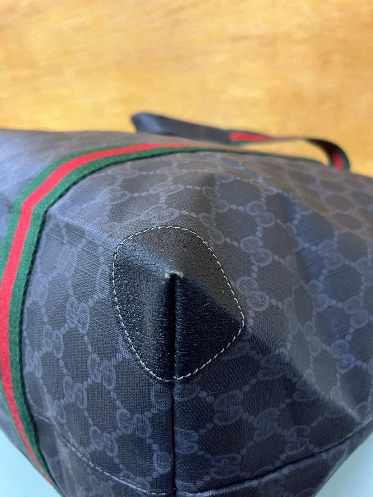 Gucci Authentic Gucci Sherry Monogram Web Travel Coated Canvas Size ONE SIZE - 12 Thumbnail