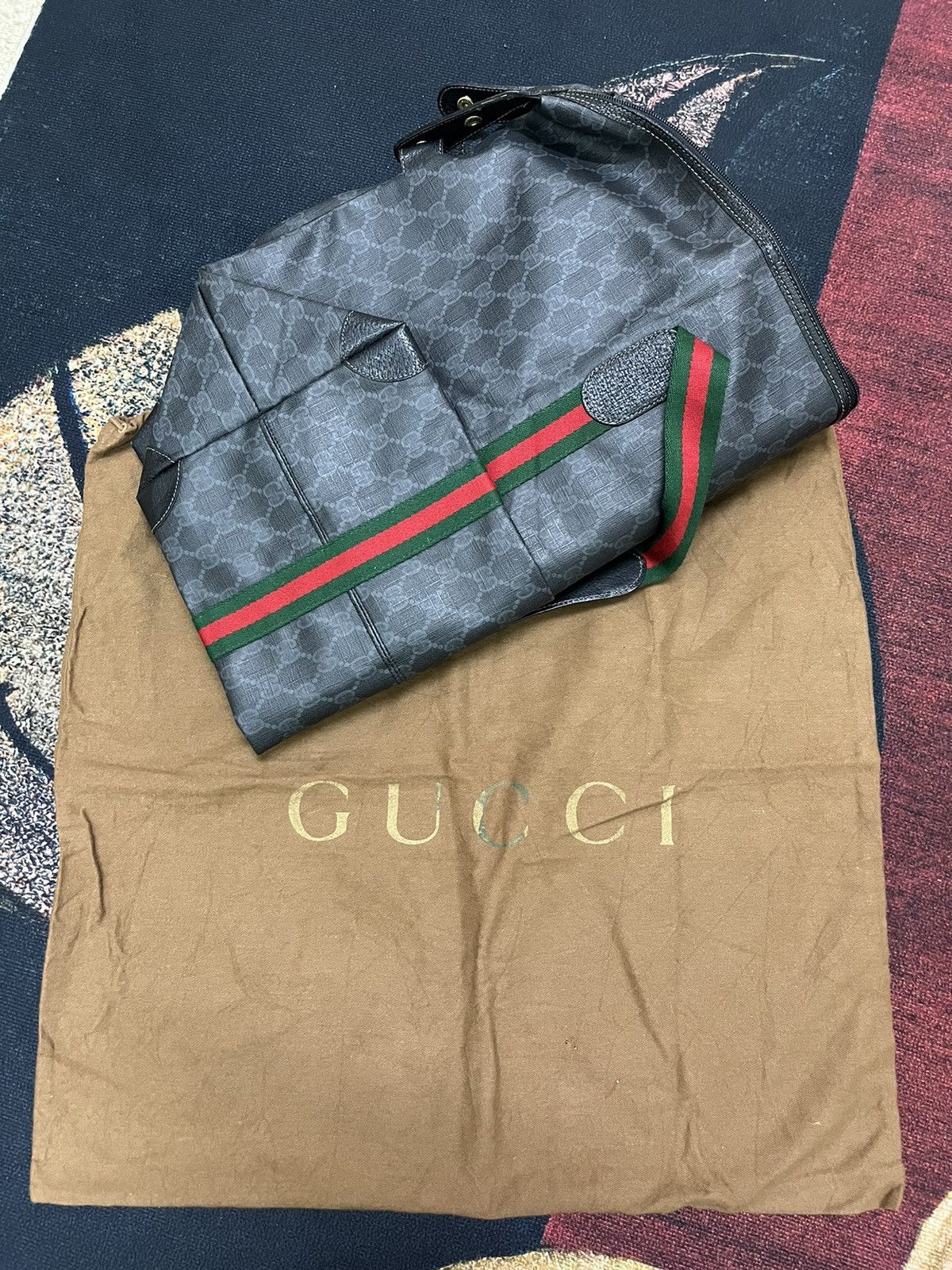 Gucci Authentic Gucci Sherry Monogram Web Travel Coated Canvas Size ONE SIZE - 24 Thumbnail