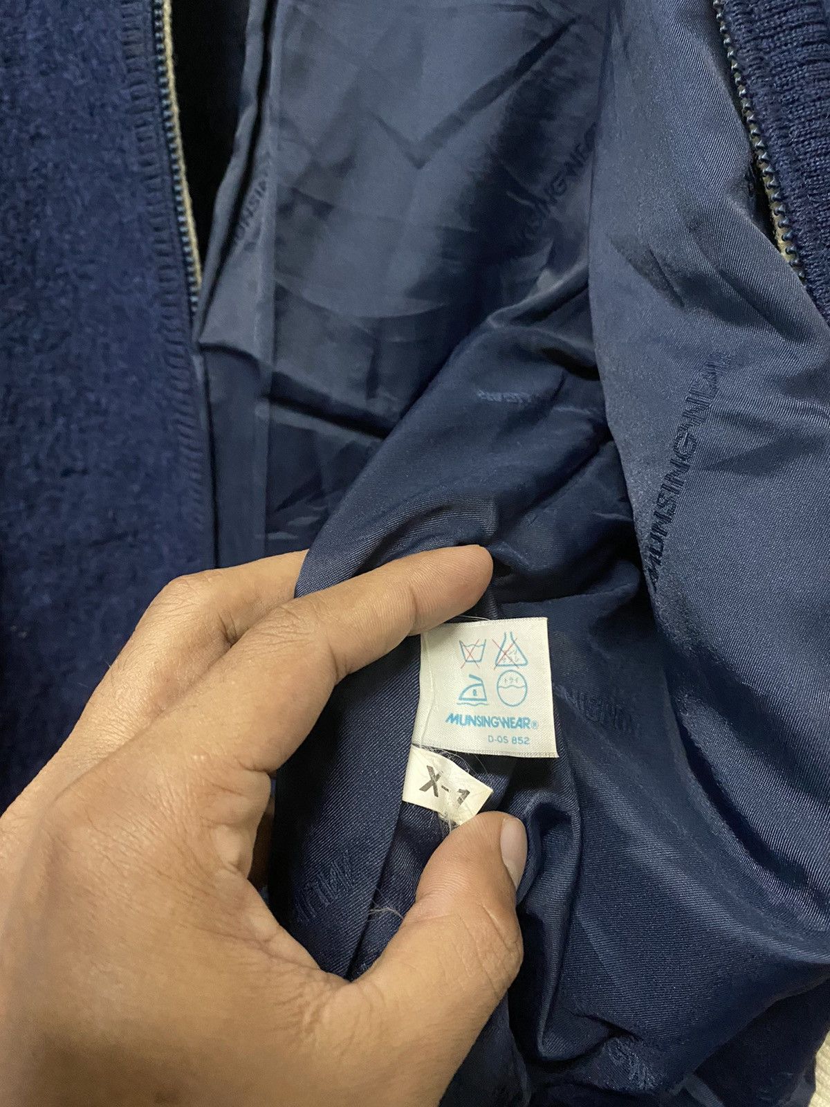 Grand Slam × Vintage Vintage 90s Grand Slam Munsingwear Wool Knits Bomber Jacket Size US S / EU 44-46 / 1 - 5 Thumbnail