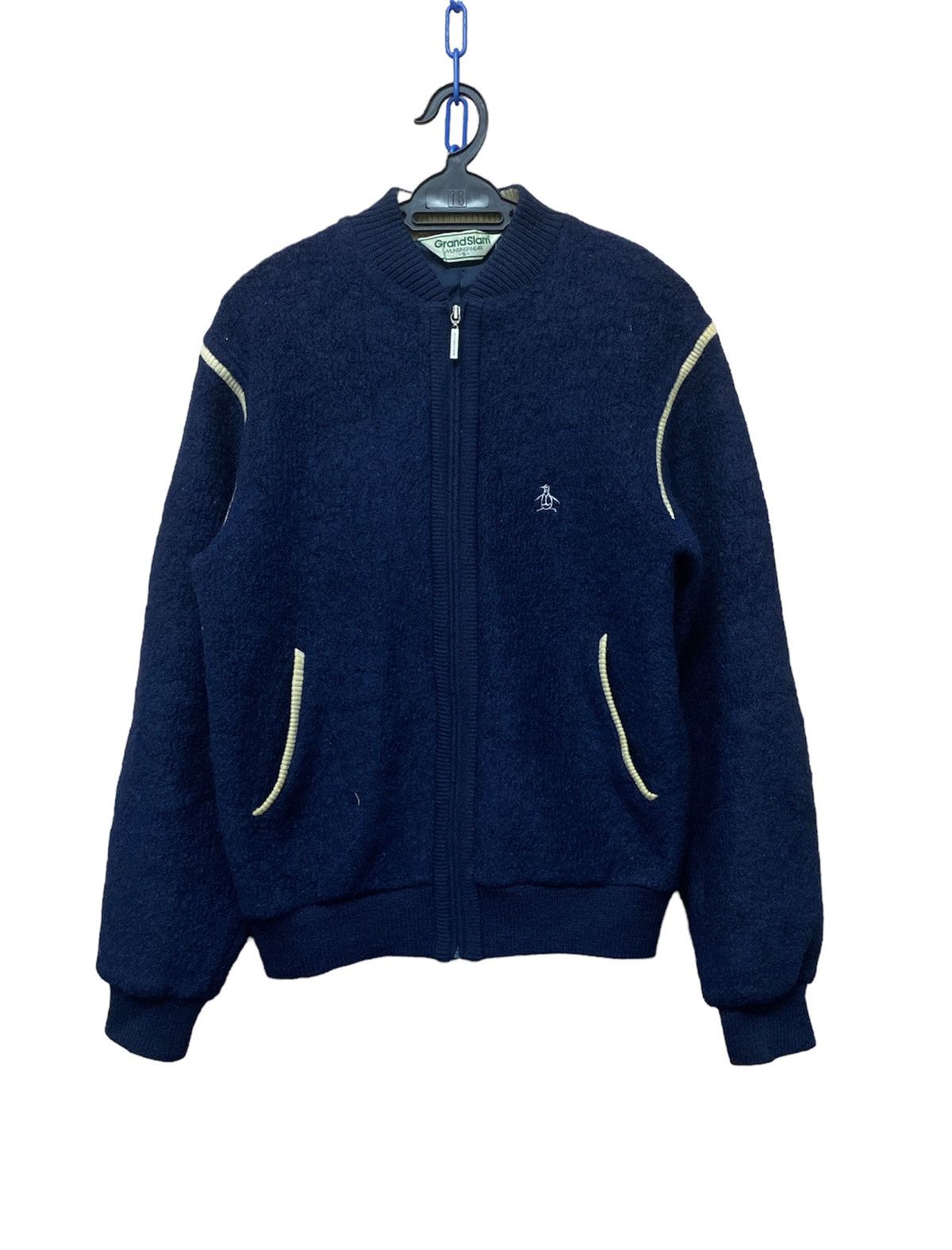 Grand Slam × Vintage Vintage 90s Grand Slam Munsingwear Wool Knits Bomber Jacket Size US S / EU 44-46 / 1 - 1 Thumbnail