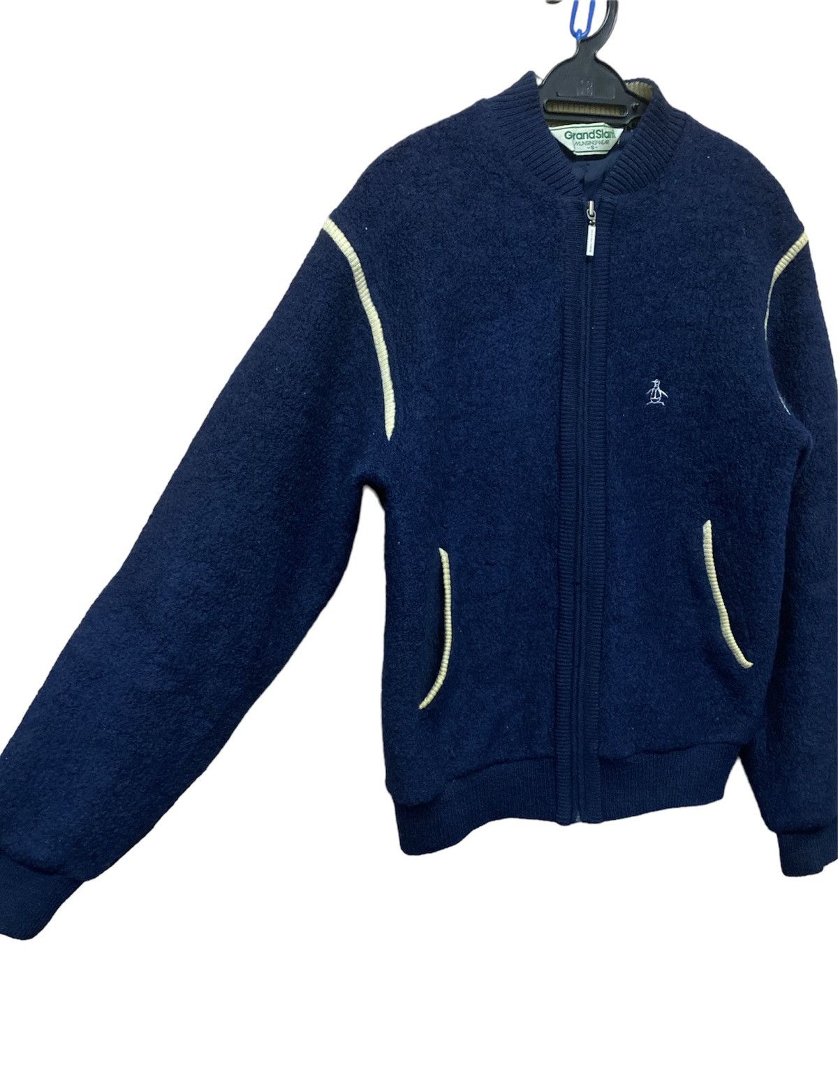 Grand Slam × Vintage Vintage 90s Grand Slam Munsingwear Wool Knits Bomber Jacket Size US S / EU 44-46 / 1 - 2 Thumbnail