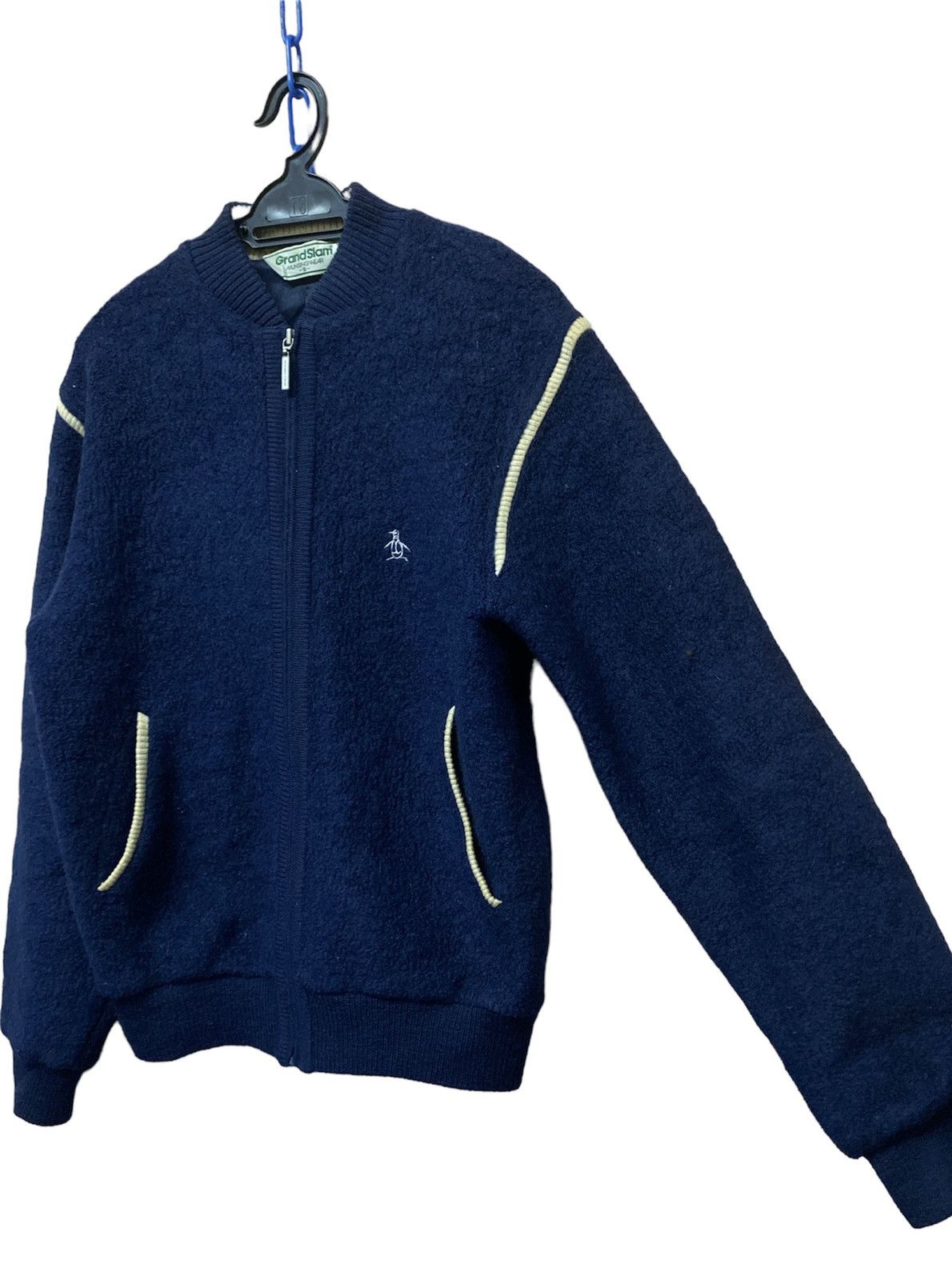 Grand Slam × Vintage Vintage 90s Grand Slam Munsingwear Wool Knits Bomber Jacket Size US S / EU 44-46 / 1 - 3 Thumbnail