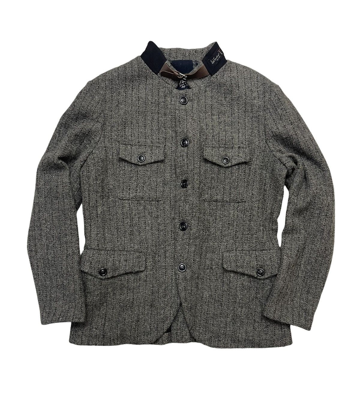 Luis Trenker X Harris Tweed Wool Buckle Collar Jacket