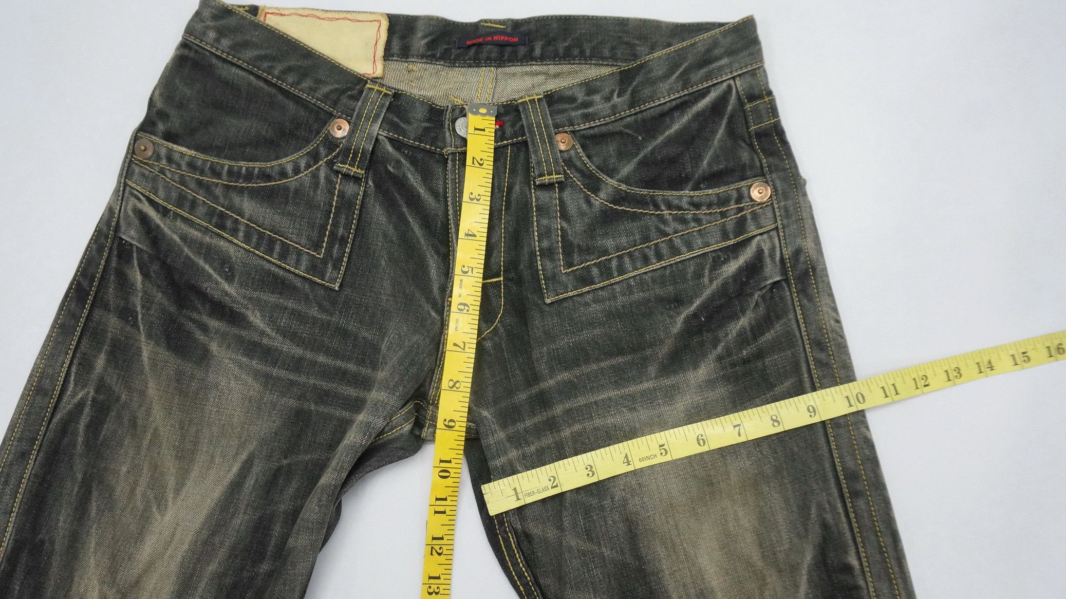 Japanese Brand 🔥 Vintage BLUEWAY Made In Nippon Distressed Jeans Size US 32 / EU 48 - 15 Thumbnail