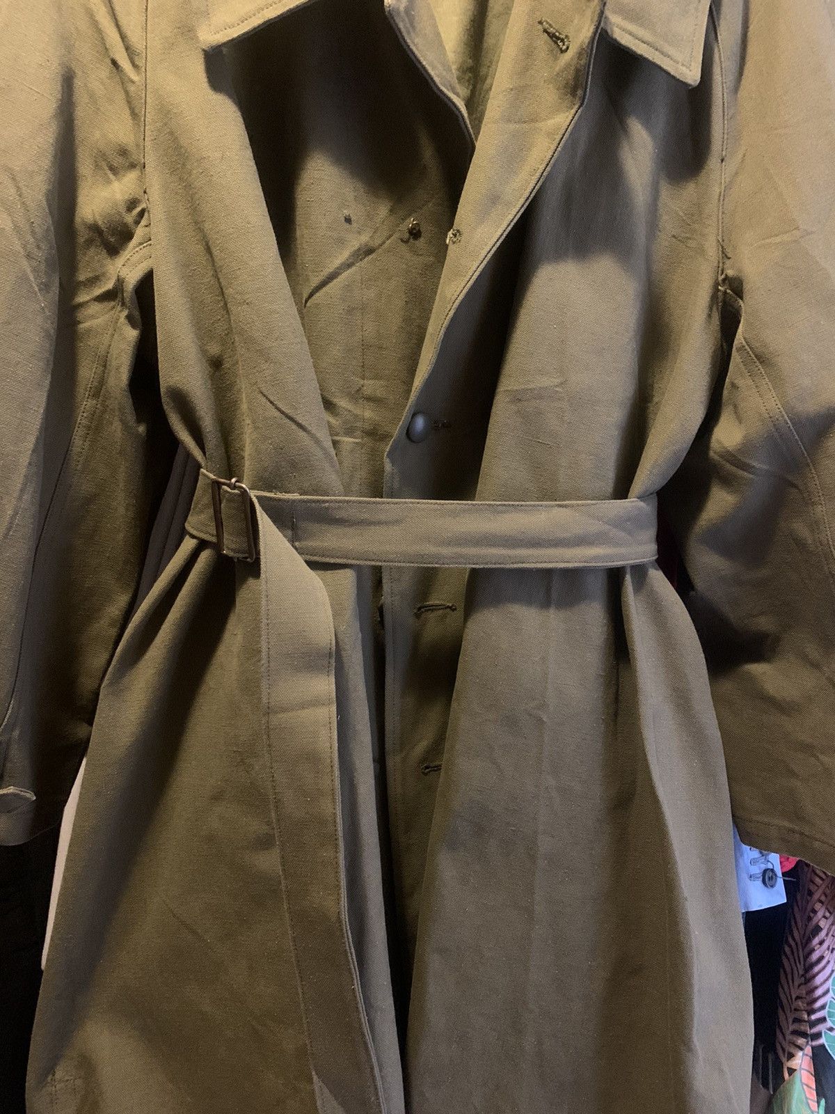 Vintage 1953 Vintage French Military Trench Coat Size US L / EU 52-54 / 3 - 2 Thumbnail