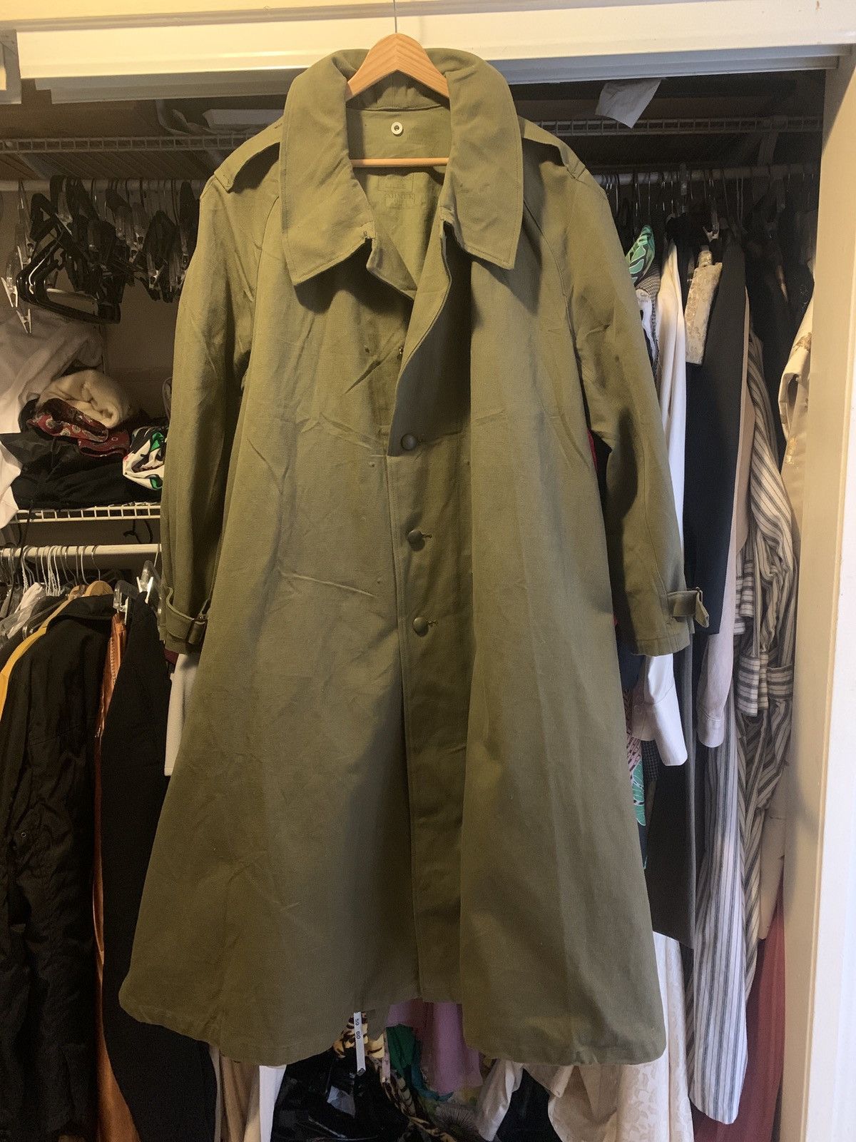 Vintage 1953 Vintage French Military Trench Coat Size US L / EU 52-54 / 3 - 11 Thumbnail
