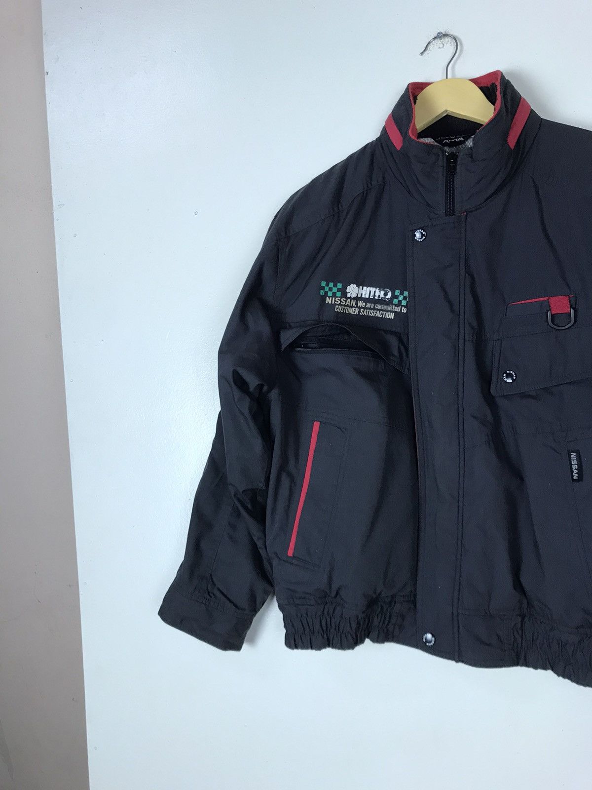 Japanese Brand Vintage 90s Nissan Red Stage Bomber Style Jacket Size US S / EU 44-46 / 1 - 10 Thumbnail