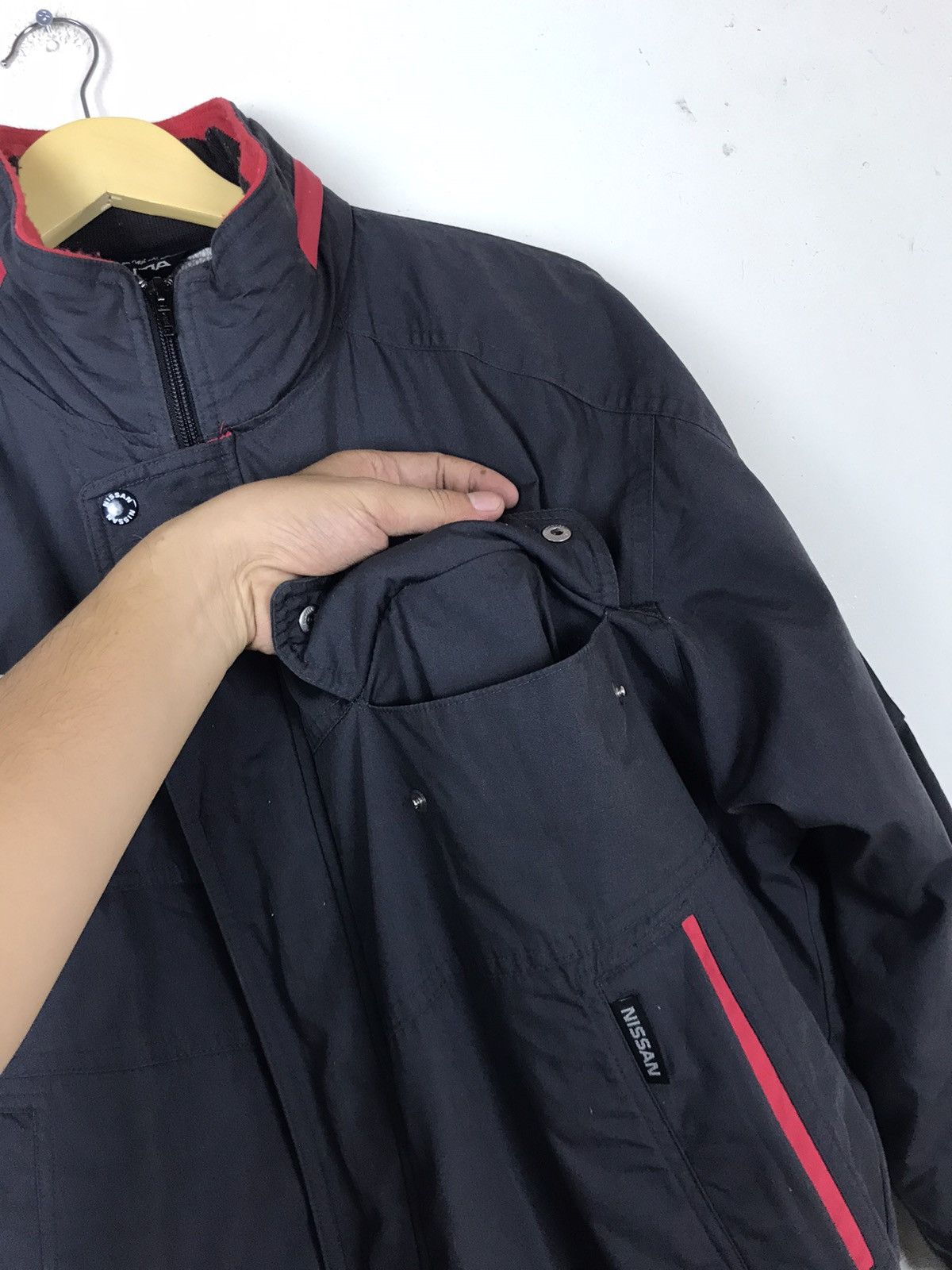 Japanese Brand Vintage 90s Nissan Red Stage Bomber Style Jacket Size US S / EU 44-46 / 1 - 9 Thumbnail