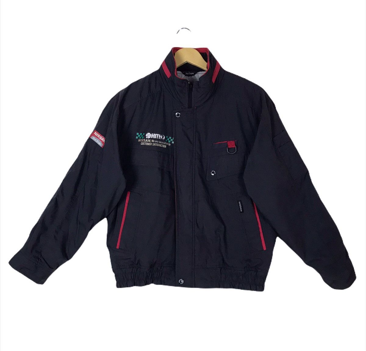 Japanese Brand Vintage 90s Nissan Red Stage Bomber Style Jacket Size US S / EU 44-46 / 1 - 2 Thumbnail